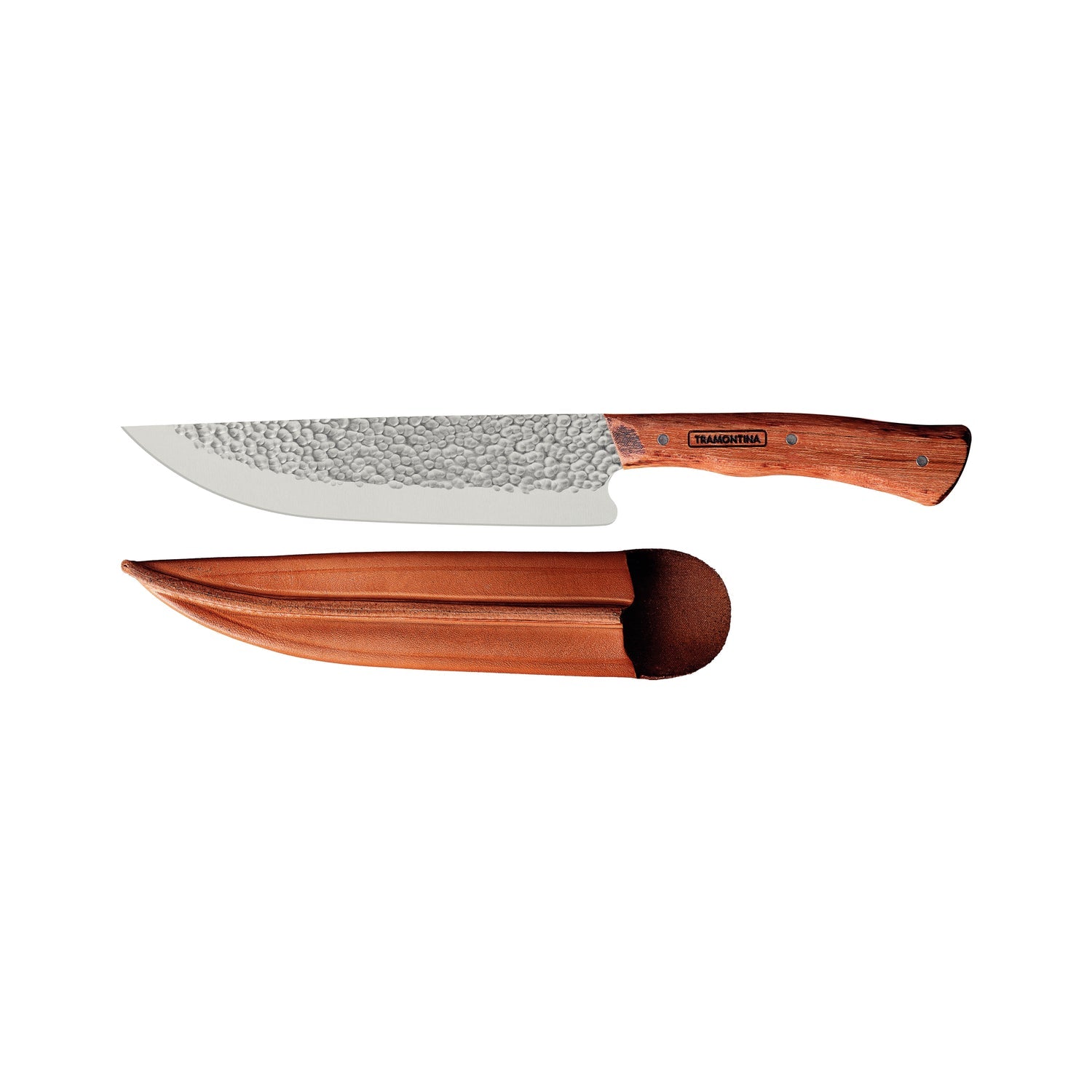 Tramontina Nômade 20cm Meat Knife With Stainless-Steel Blade - Wood Handle & Leather Sheath
