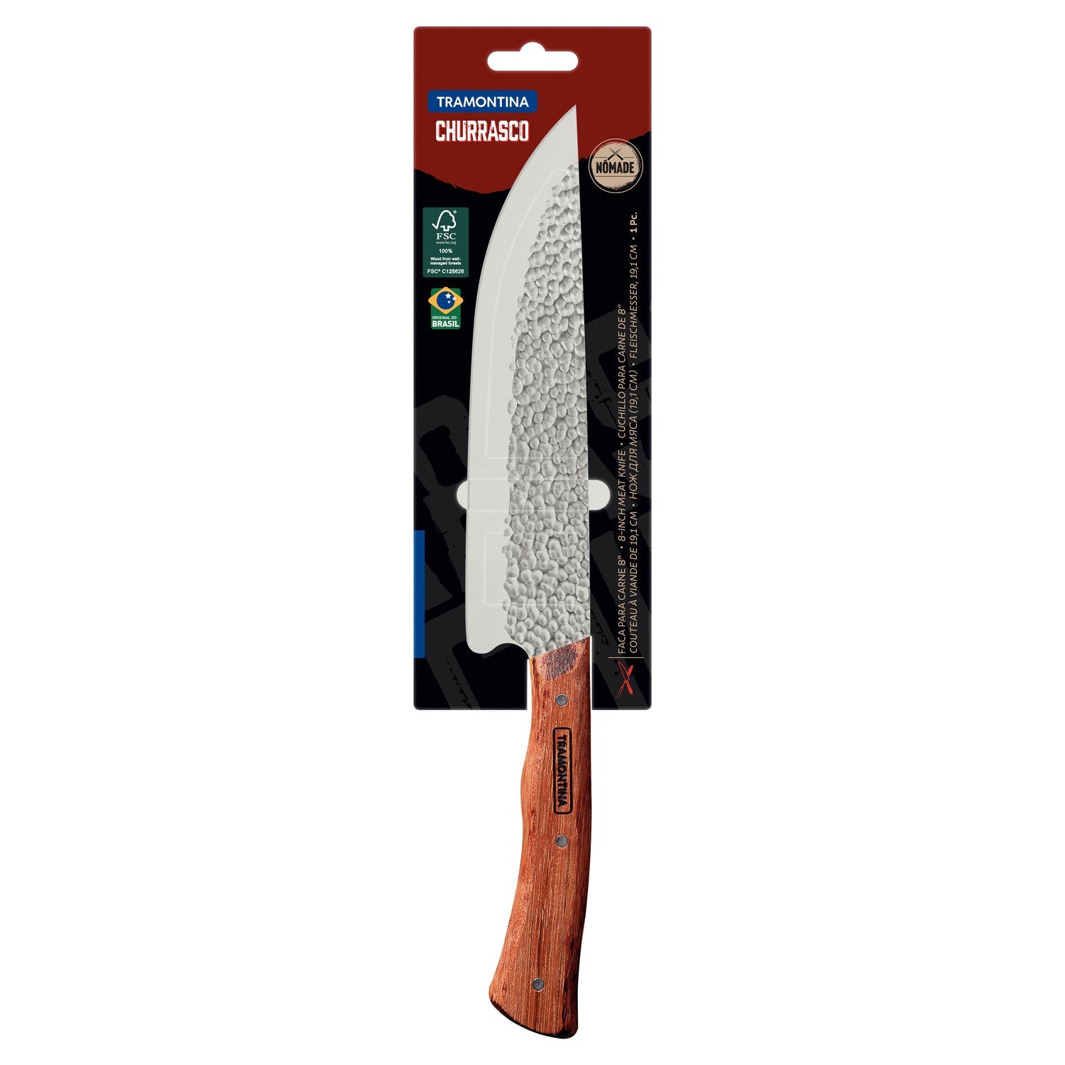 Tramontina Nômade 20cm Meat Knife With Stainless-Steel Blade & Wood Handle