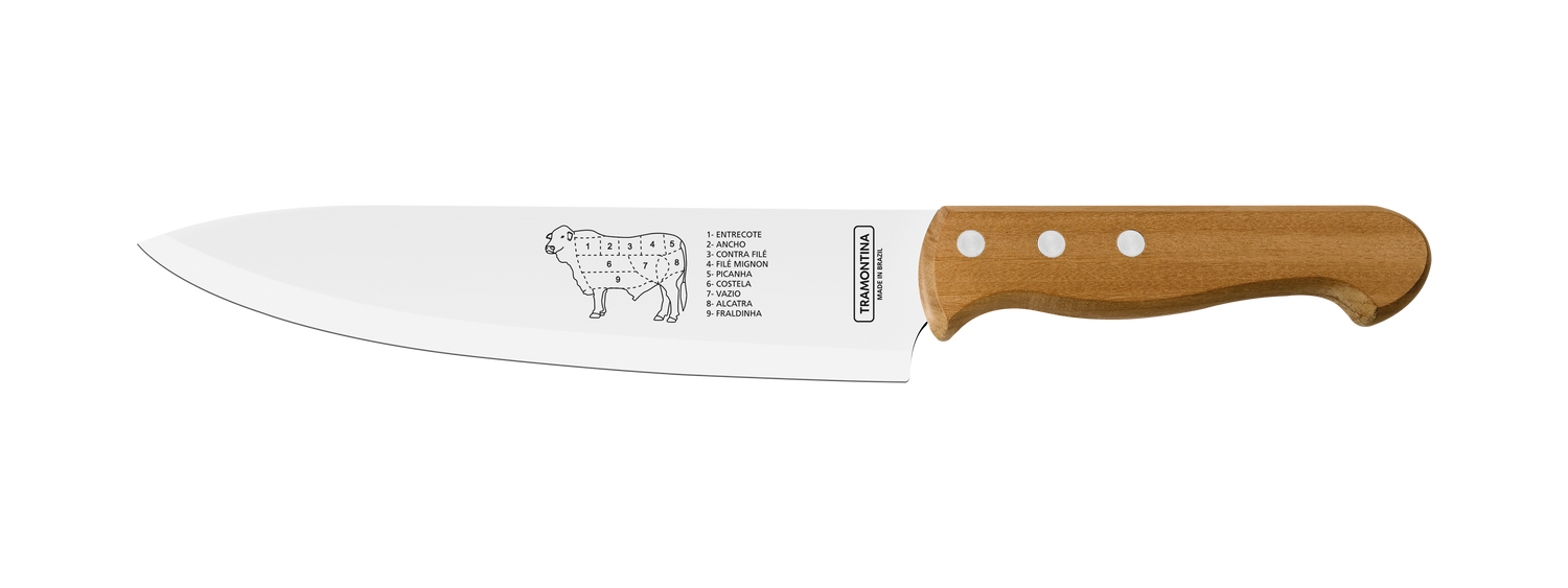 Tramontina Churrasco Meat Knife With Natural Wood Handle 8