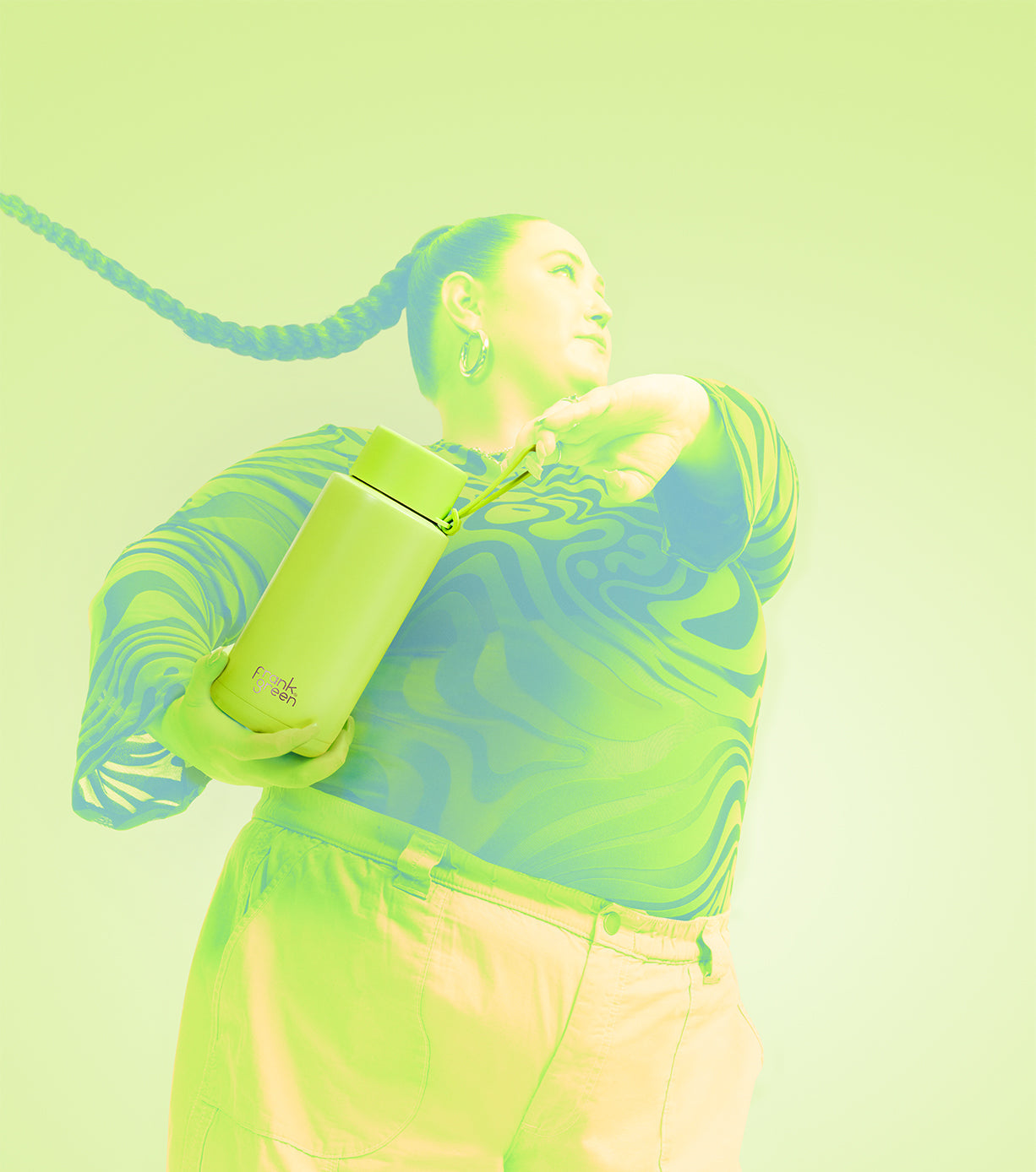 Frank Green 34oz Reusable Bottle (straw) - Pistachio Green