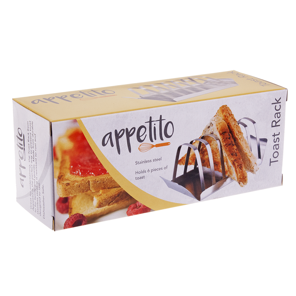 Appetito Stainless Steel Toast Rack with Tray