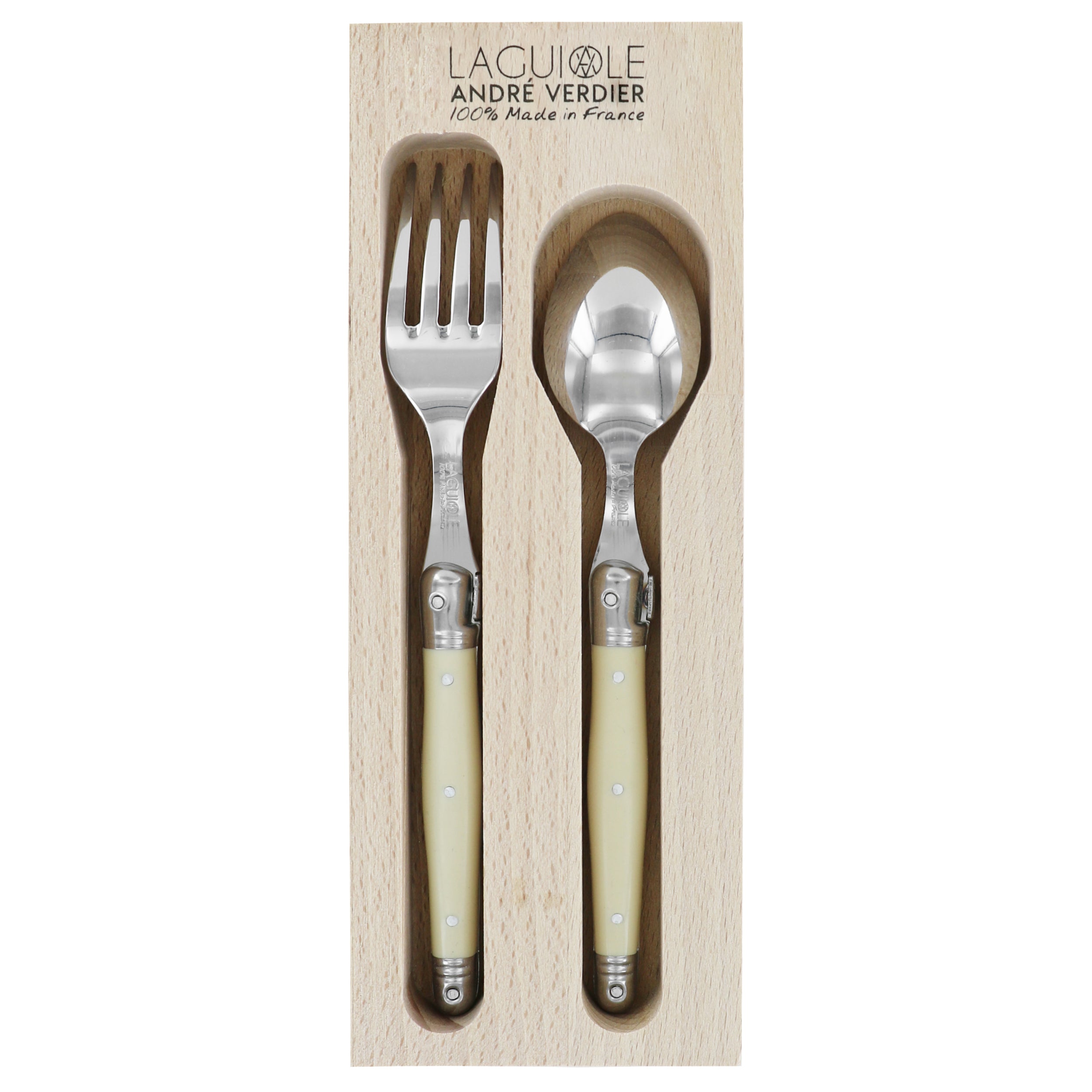 Laguiole André Verdier Kids Set 2 Piece - Ivory