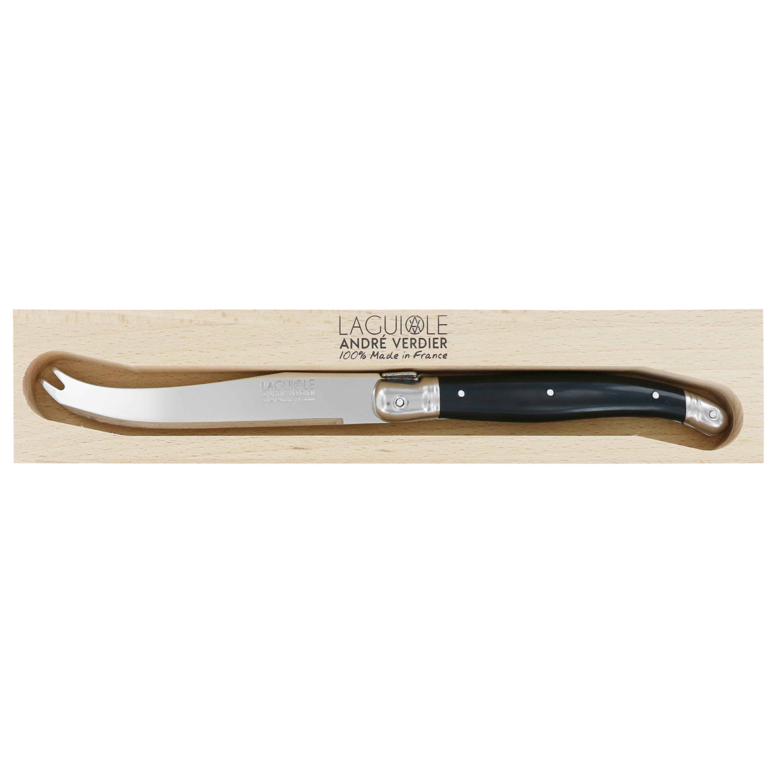 Laguiole André Verdier Cheese Knife Large - Black