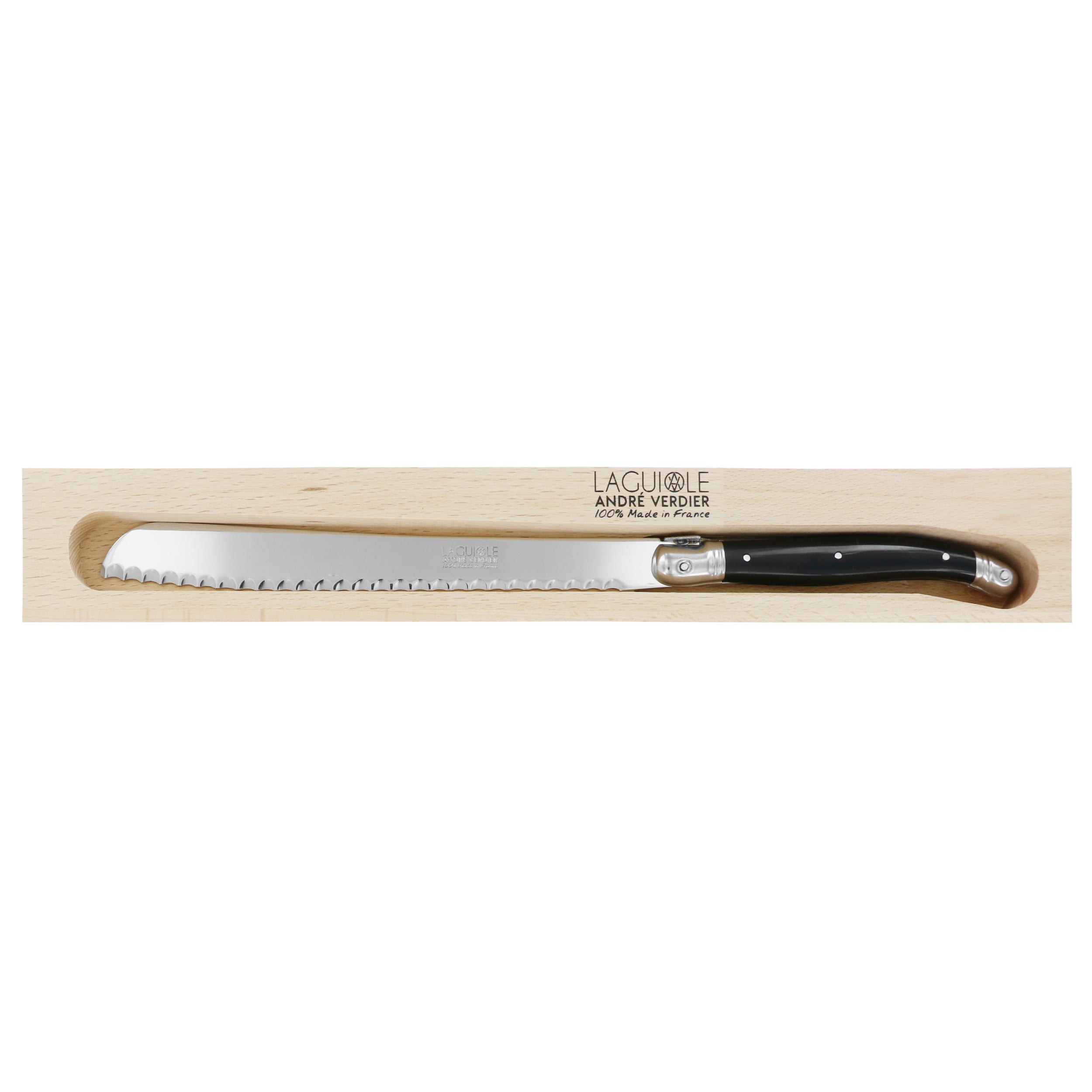 Laguiole André Verdier Bread Knife - Black