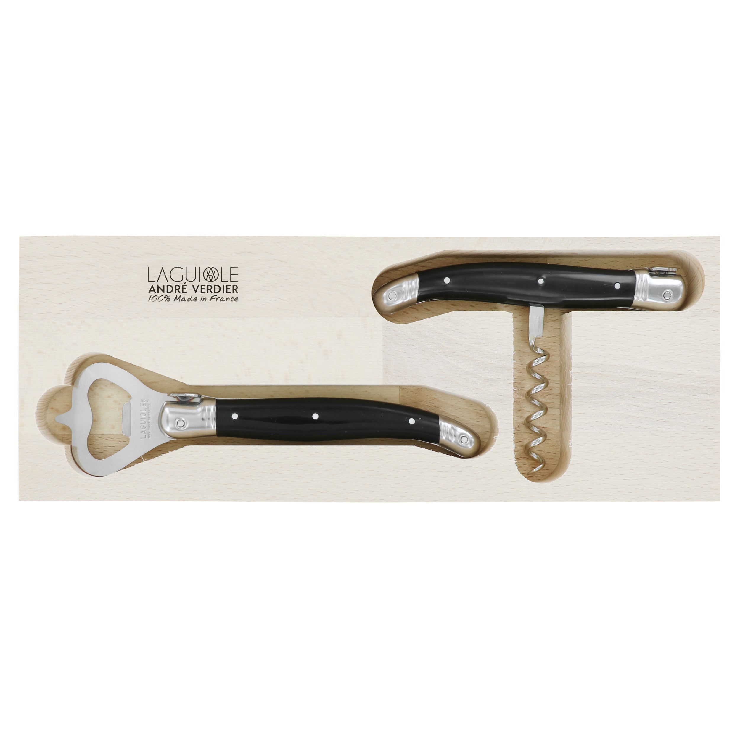 Laguiole André Verdier Apero Barware 2 Piece Set - Black