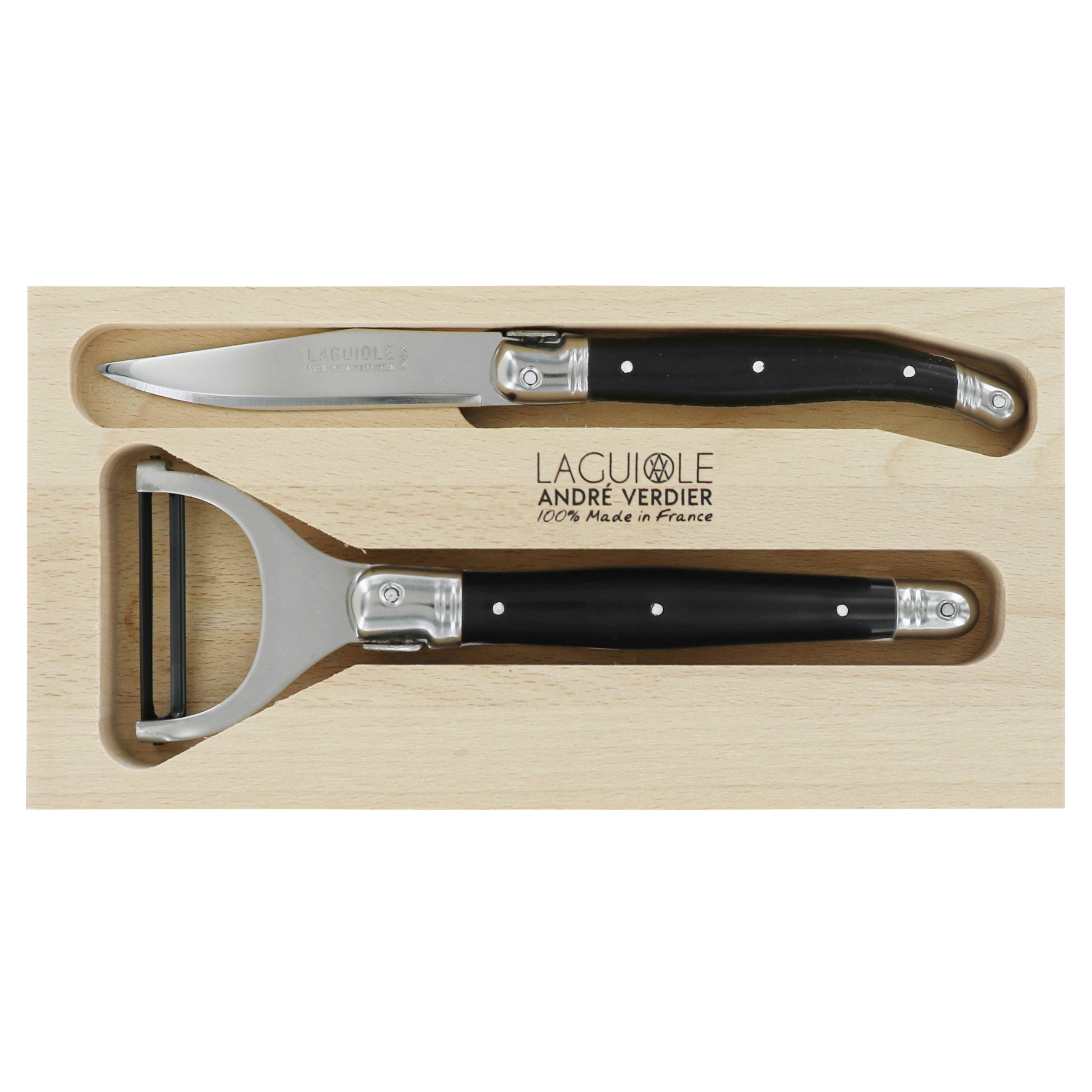 Laguiole André Verdier Preparation Set 2 Piece - Black