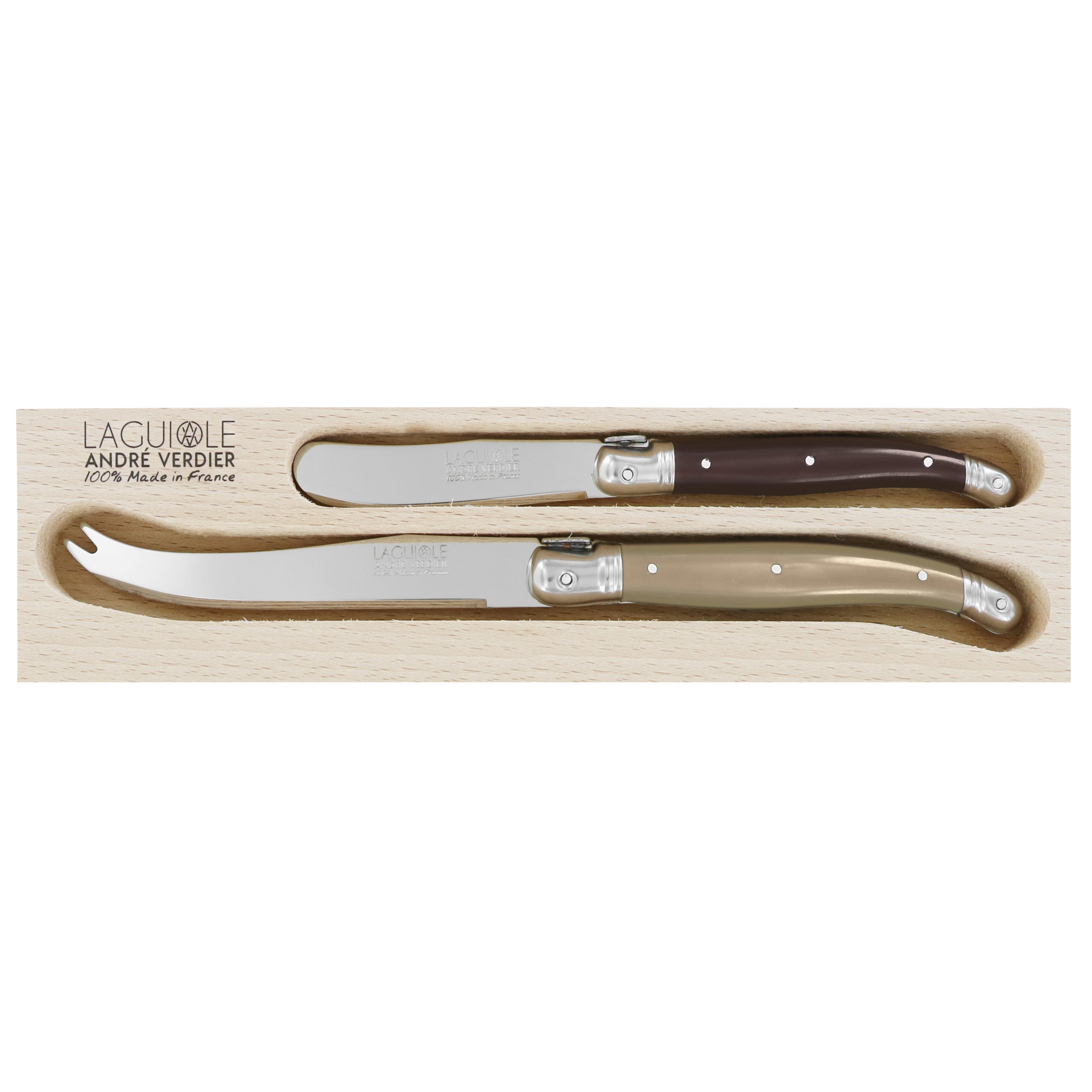 Laguiole André Verdier Cheese Set 2 Piece - Assorted A