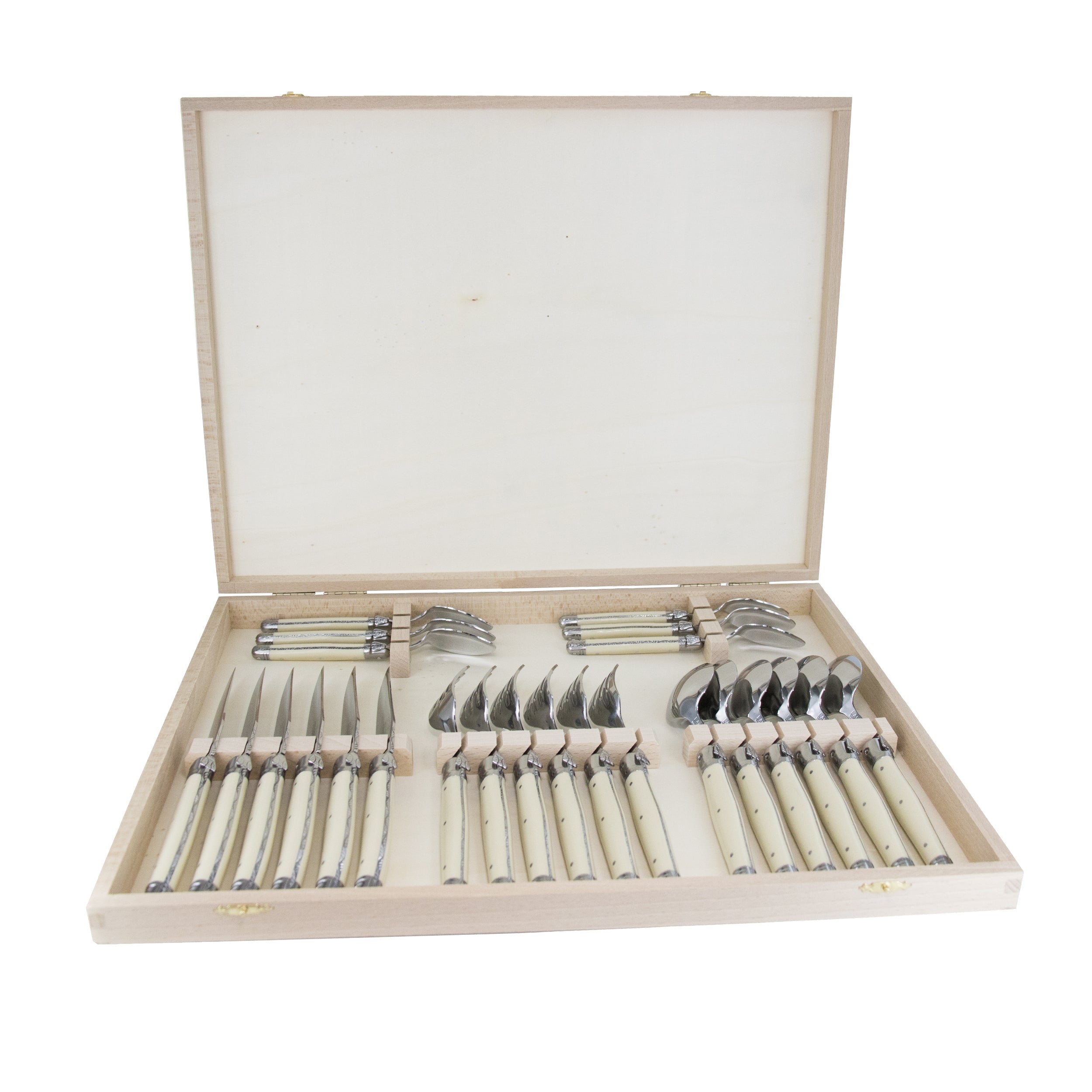 Laguiole André Verdier Cutlery Set 24 Piece - Ivory