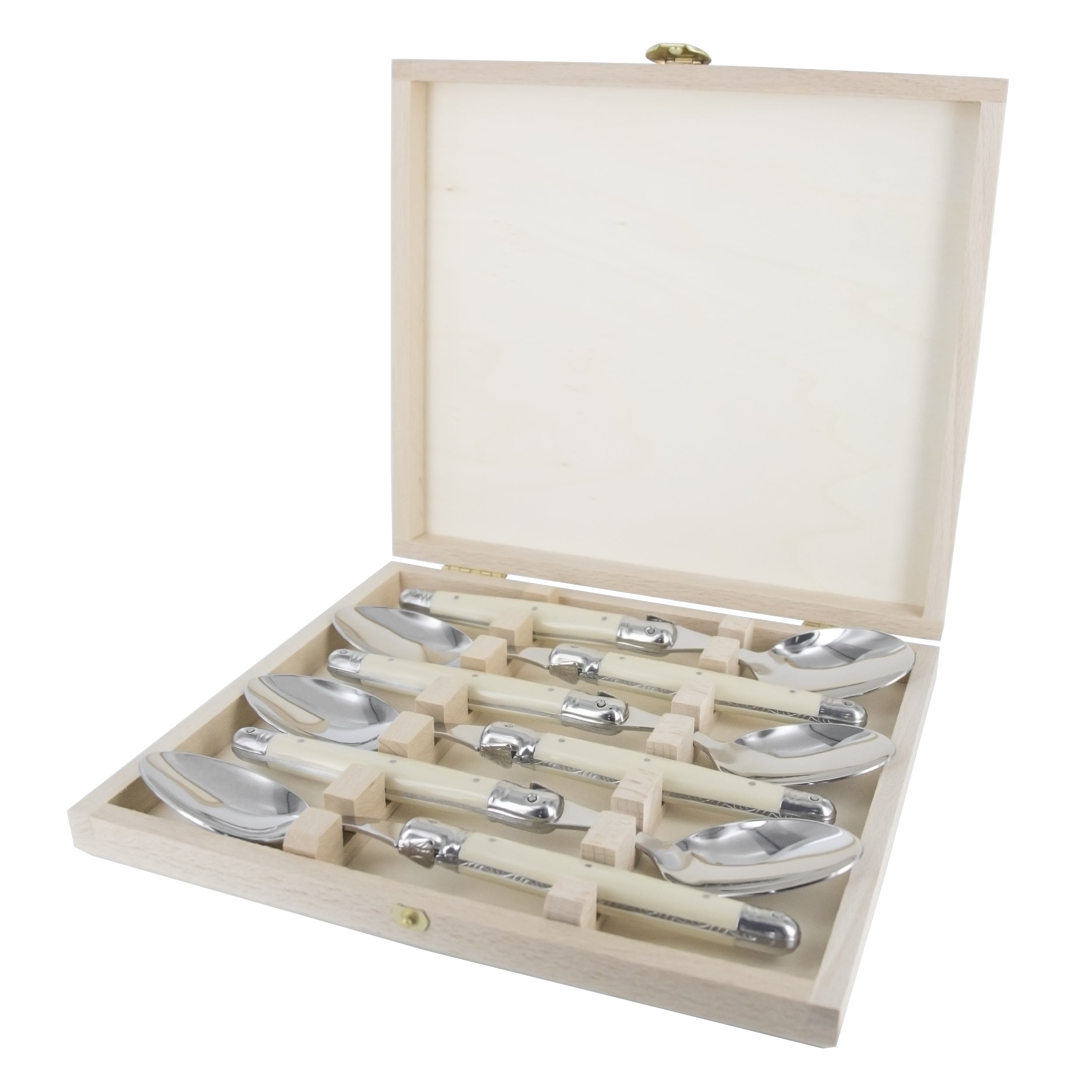 Laguiole André Verdier Dinner Spoon Set 6 Piece Set - Ivory