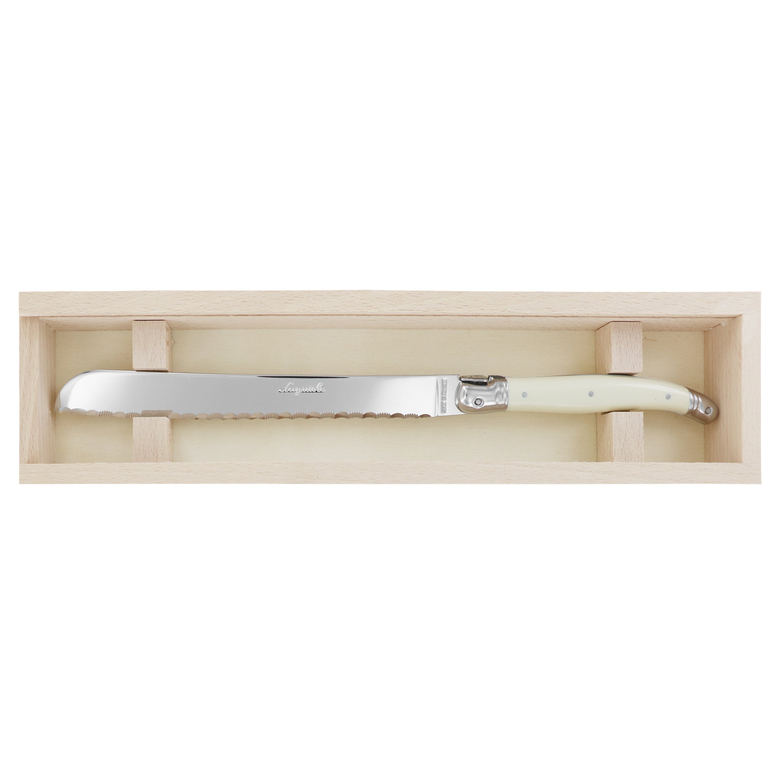 Laguiole André Verdier Bread Knife - Ivory (Gift Boxed)