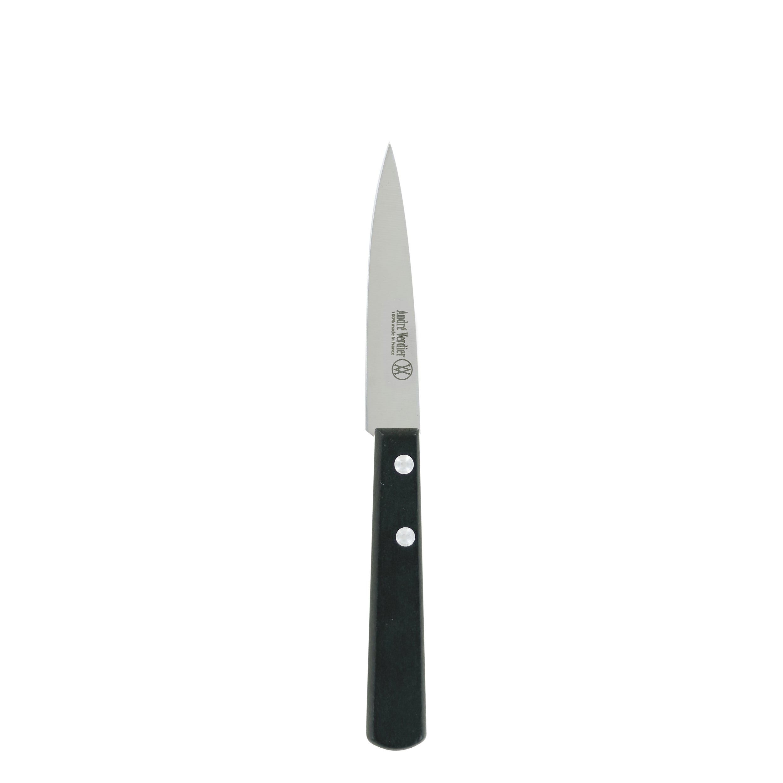 Laguiole André Verdier Paring Knife 2 Rivets Loose - Black