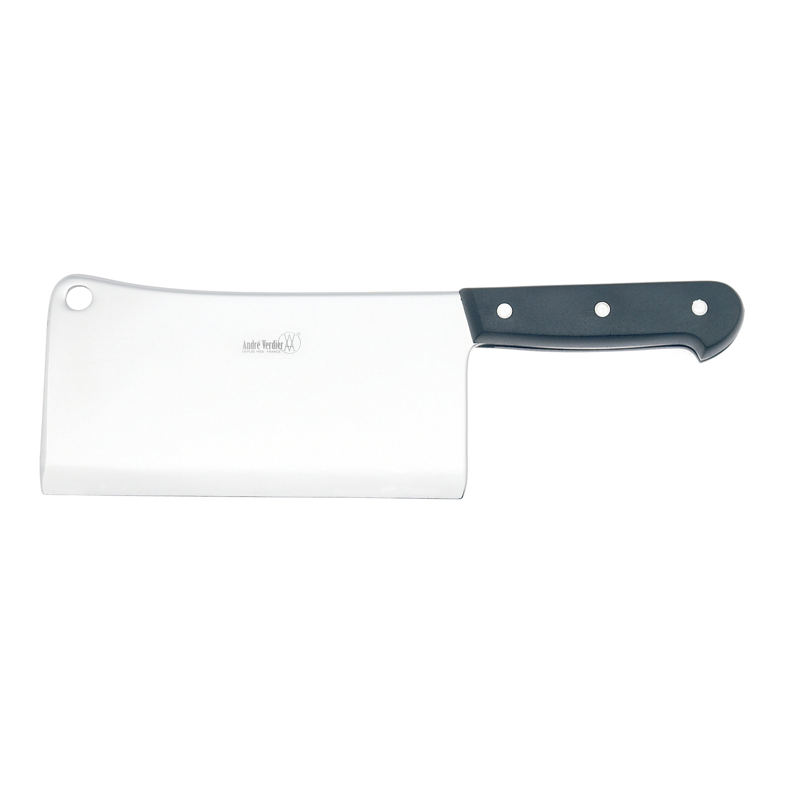 Laguiole André Verdier Cleaver 3 Rivets 18cm - Black