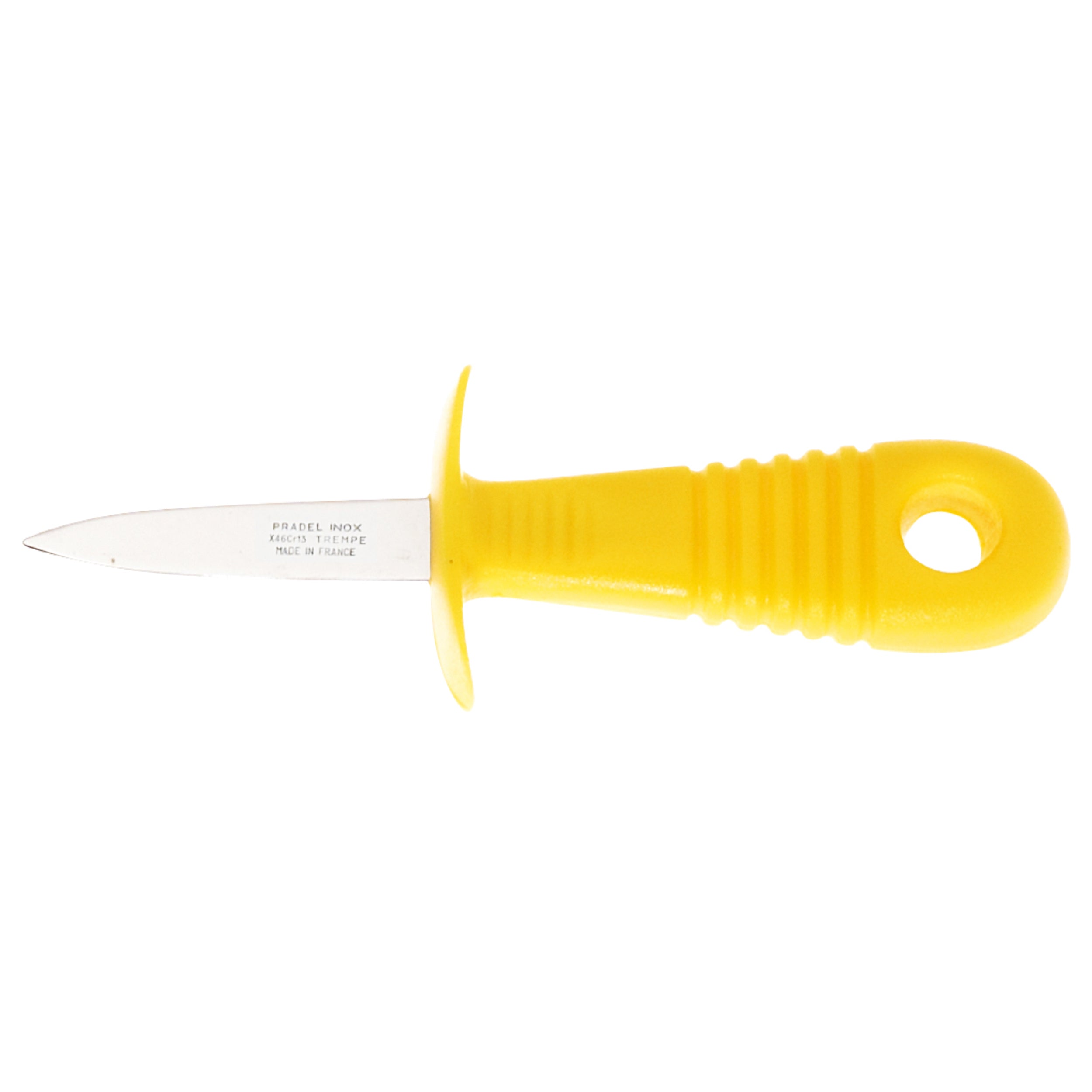 Laguiole André Verdier Oyster Knife 3mm With Guard - Yellow