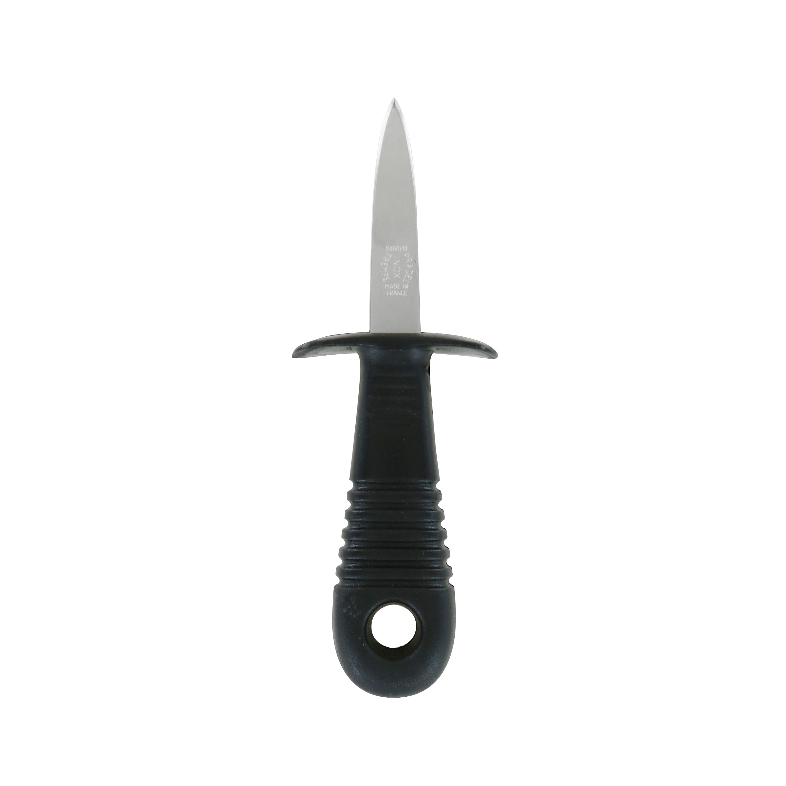 Laguiole André Verdier Oyster Knife 3mm With Guard - Black