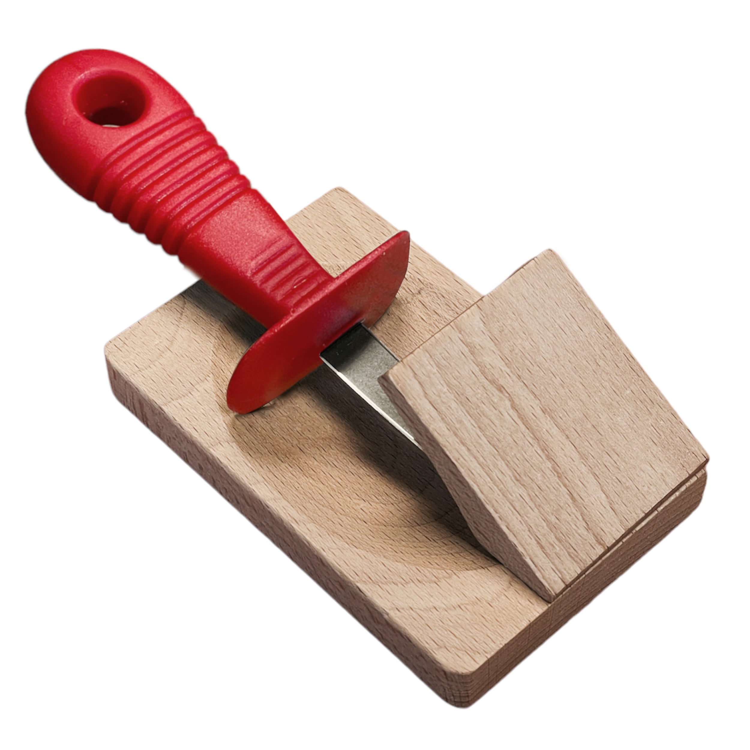 Laguiole André Verdier Oyster Knife With Wooden Chock - Red