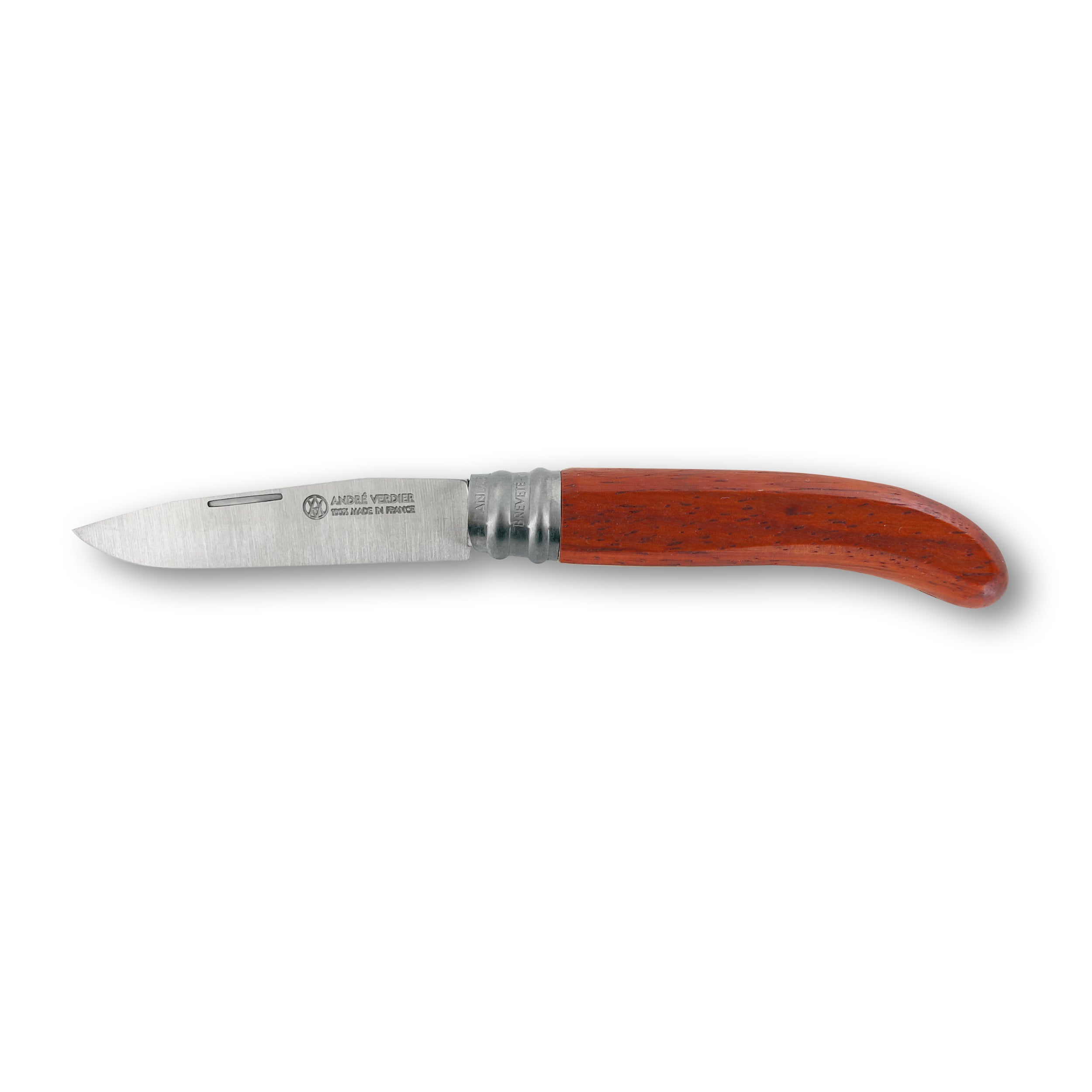 Laguiole André Verdier Folding Knife 8.5cm Varnished Handle - Red
