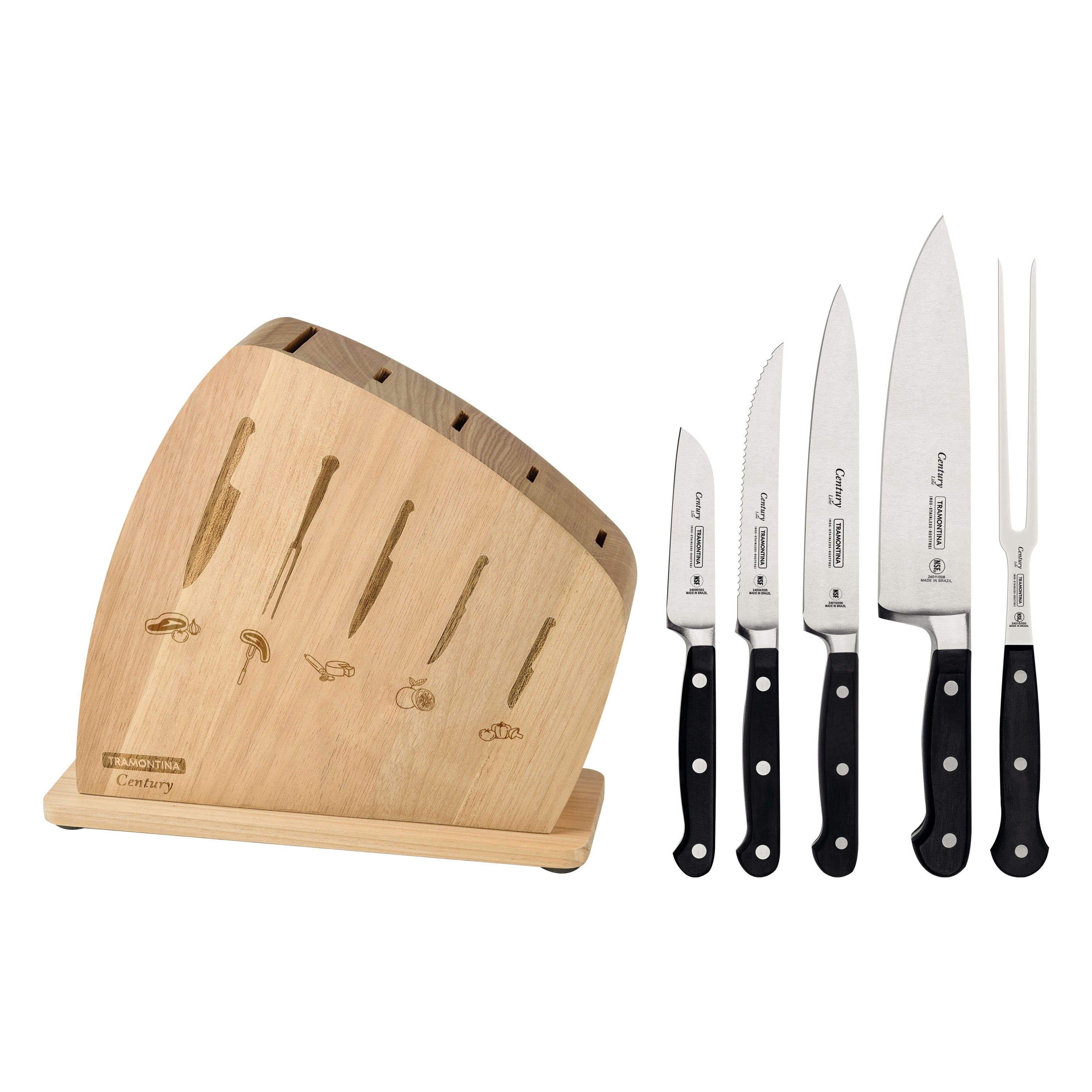 Tramontina 6 Piece Century Forged Knife Block
