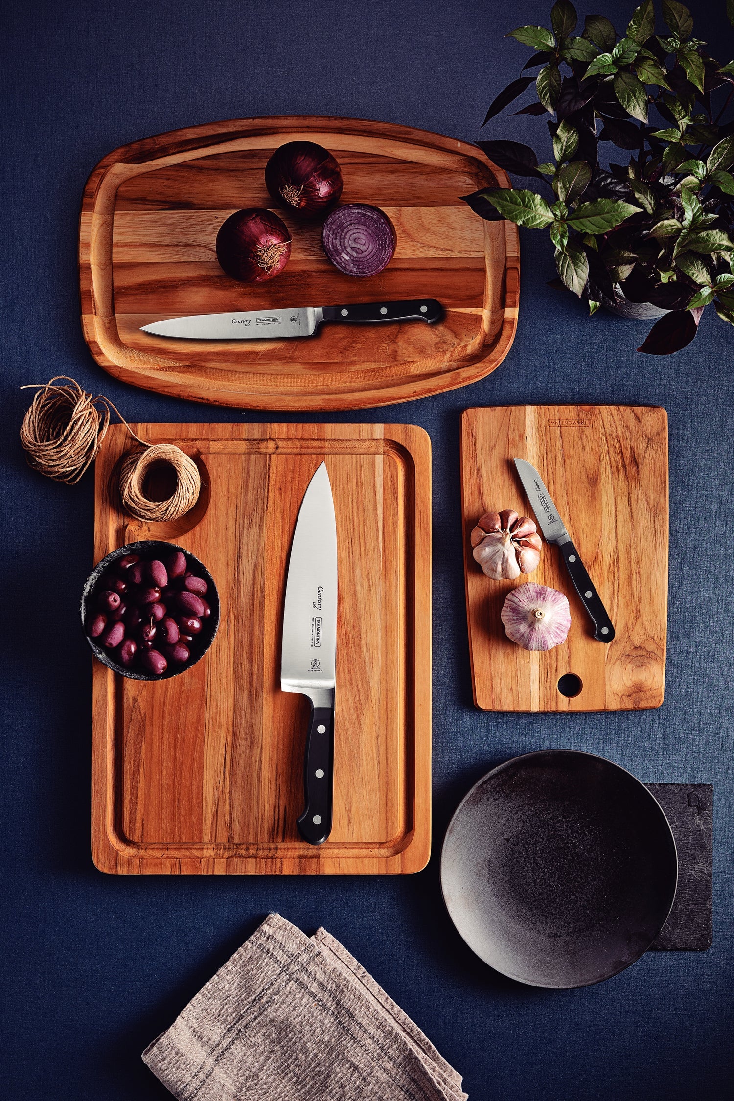 Tramontina Century 3-Piece Knife Set – Stainless Steel with Reinforced Handles