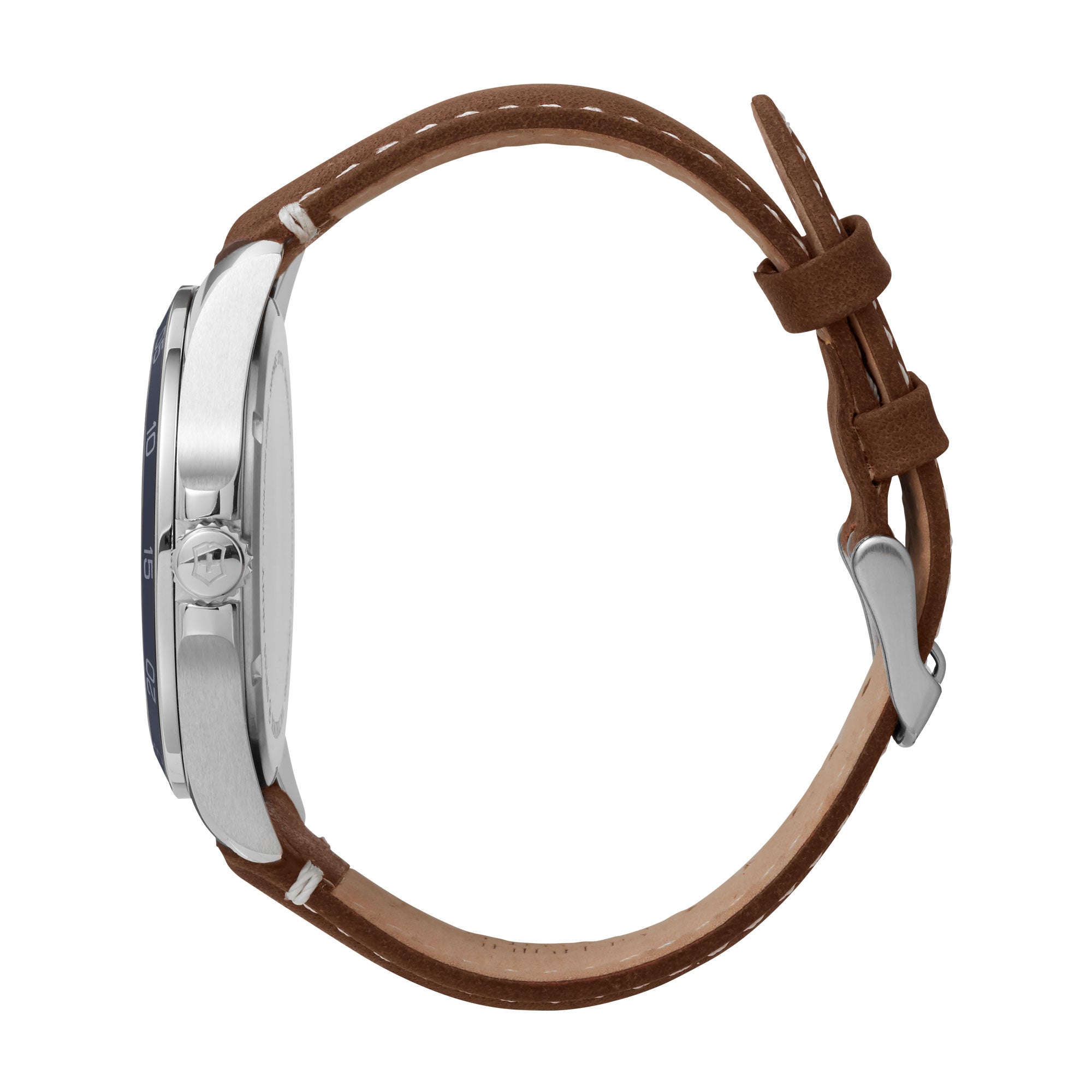 Victorinox FieldForce Watch - Blue - Brown Leather Strap