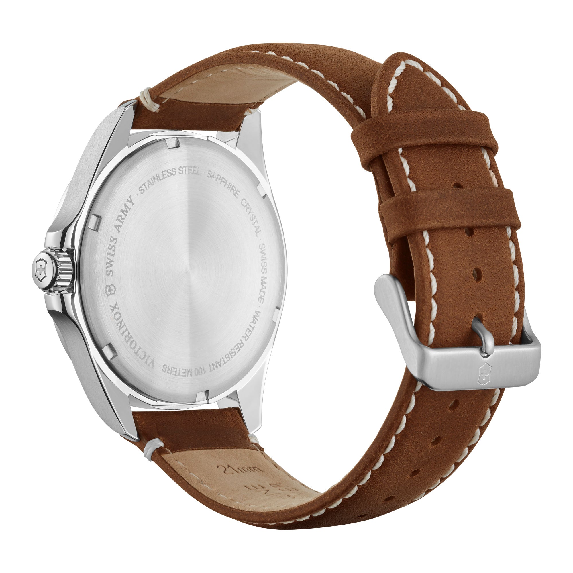 Victorinox FieldForce Watch - Blue - Brown Leather Strap