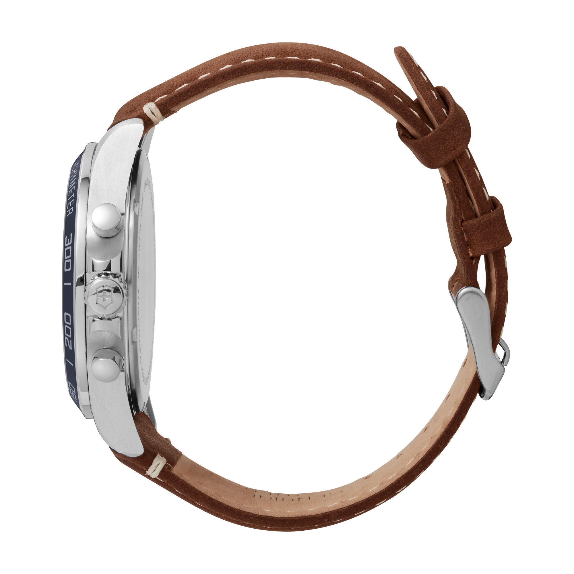 Victorinox FieldForce Chronograph Watch - Blue - Brown Leather Strap