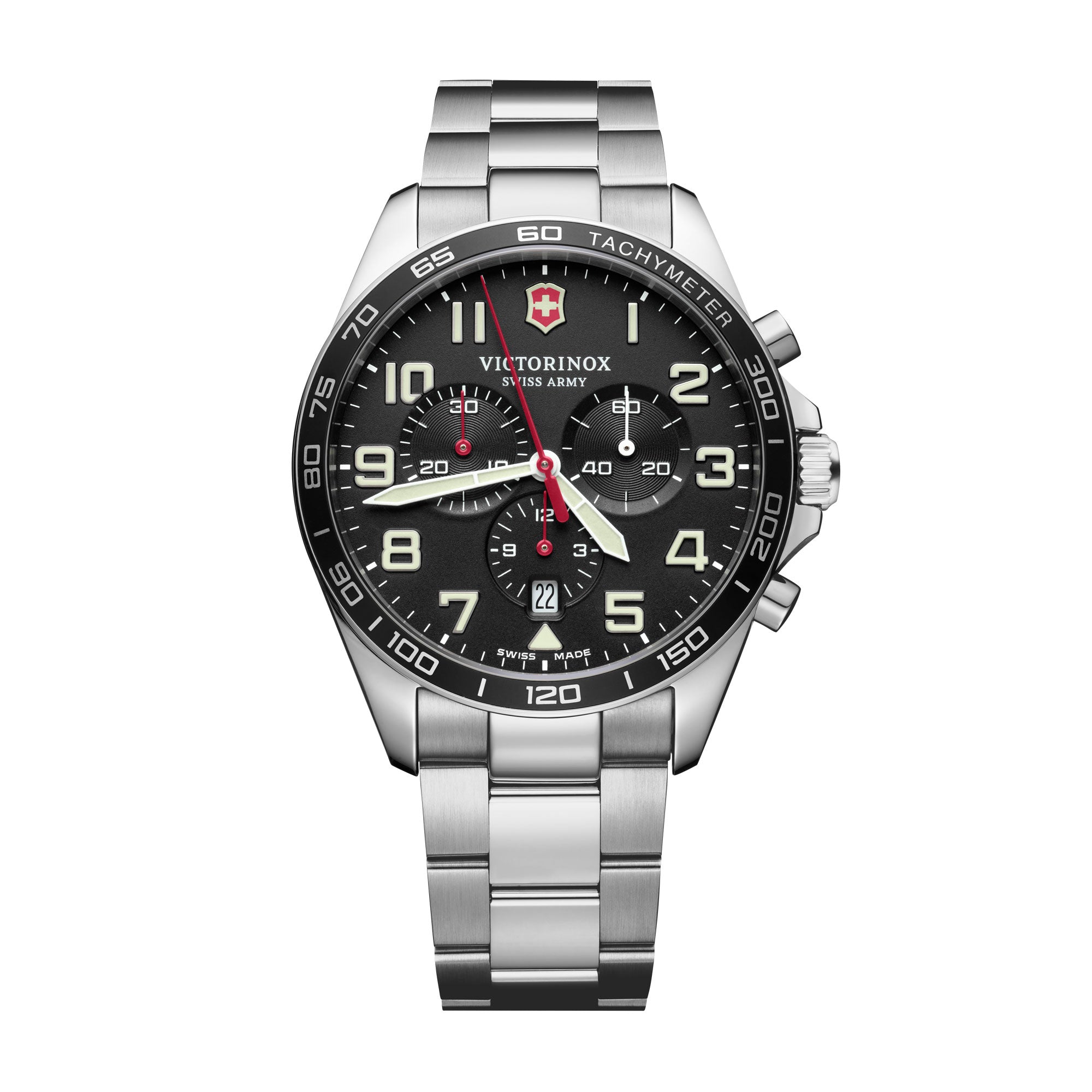 Victorinox FieldForce Chronograph Watch - Black - Bracelet