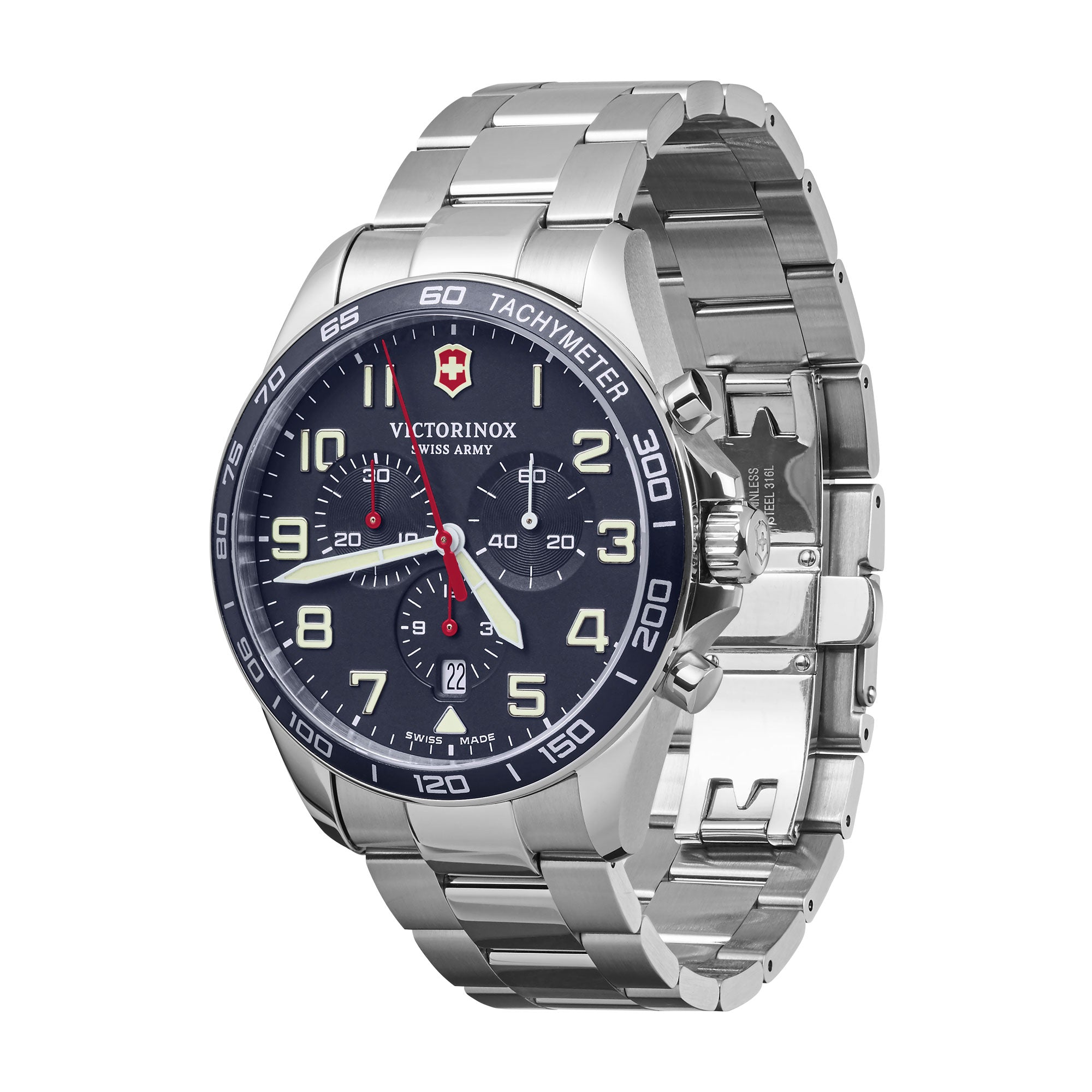 Victorinox FieldForce Chronograph Watch - Blue - Bracelet
