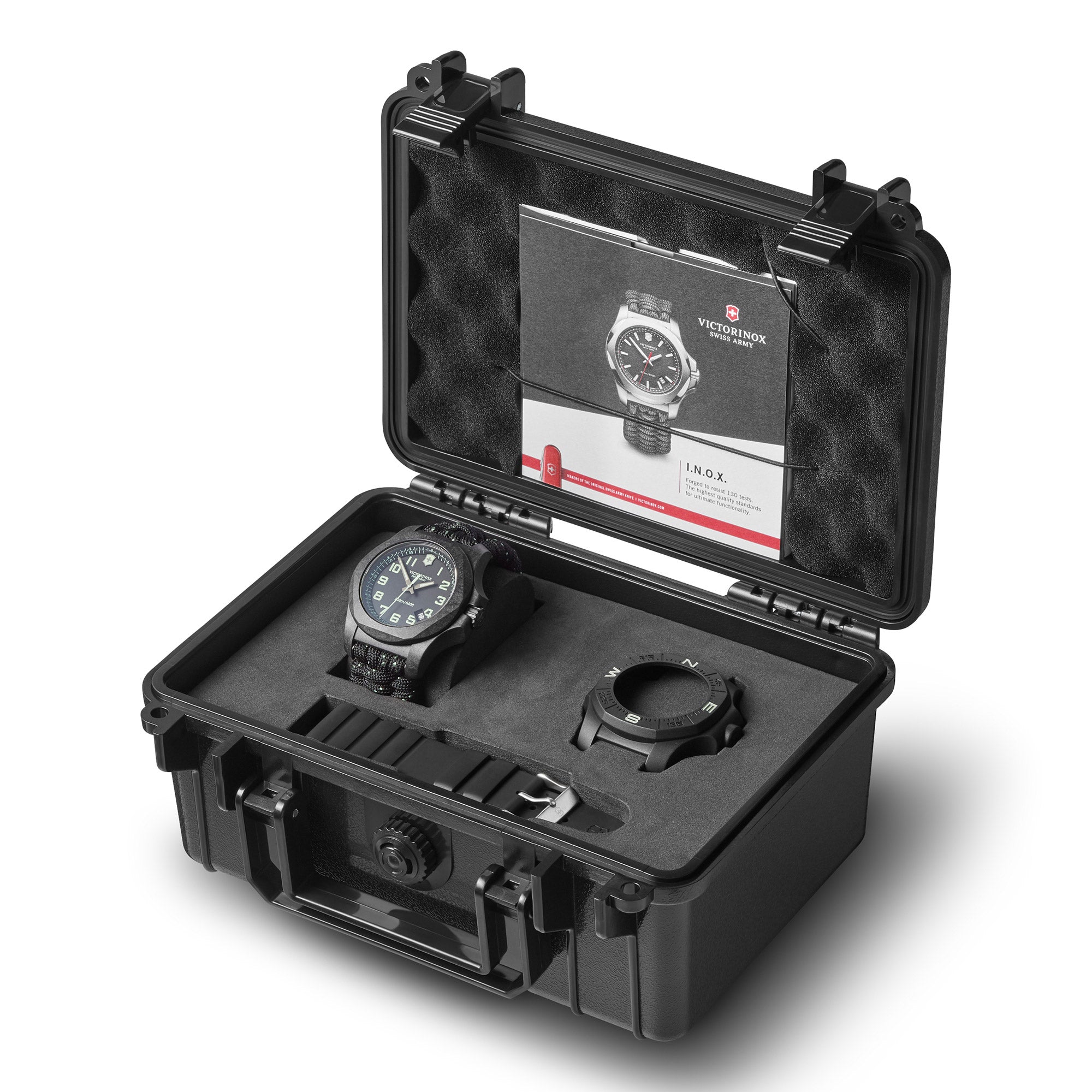 Victorinox I.N.O.X. CarbonWatch - Black - Black Paracord Strap