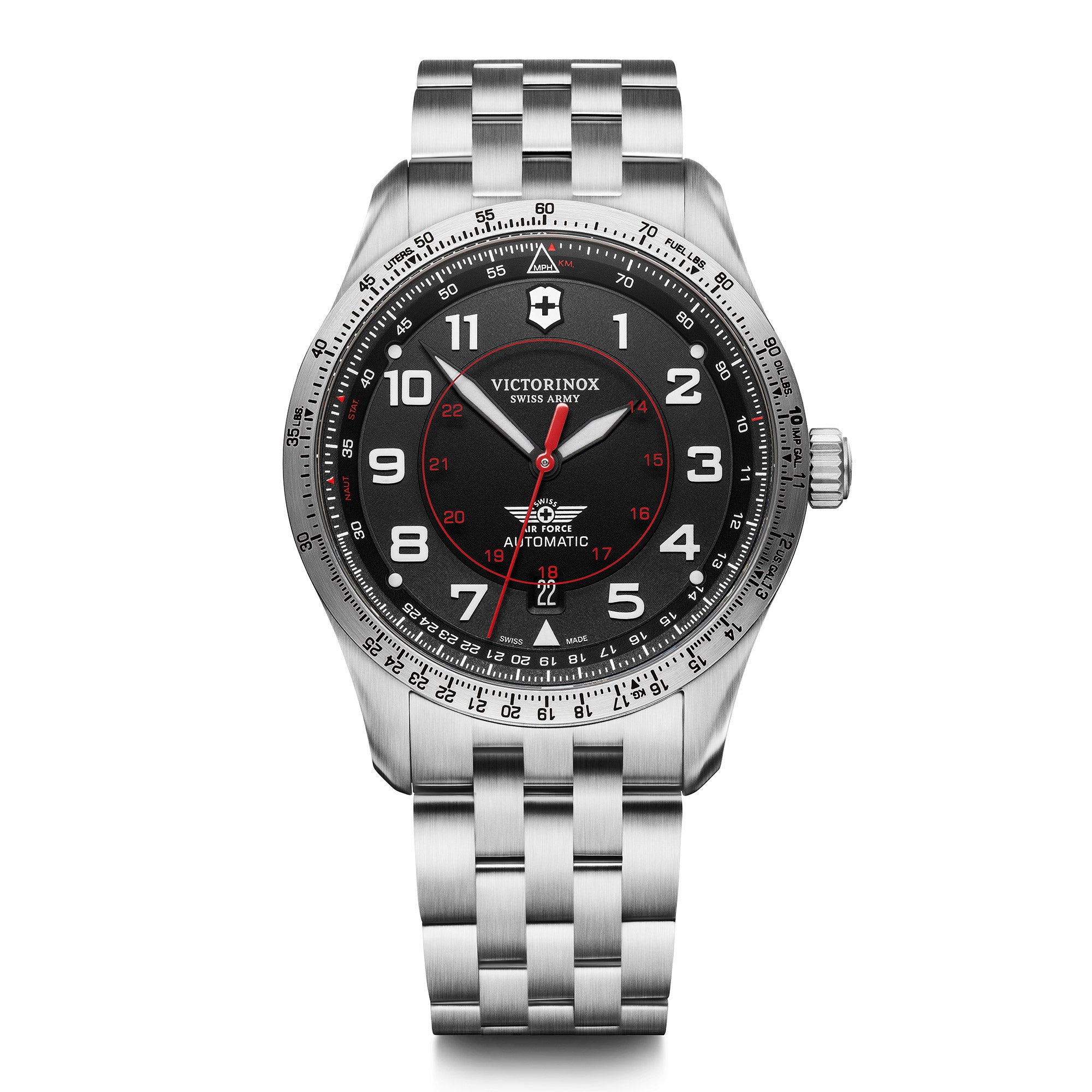 Victorinox Airboss Mechanical Watch - Black - Bracelet