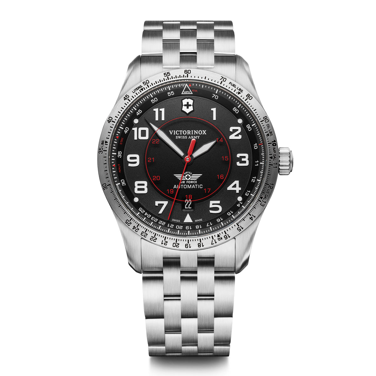 Victorinox Airboss Mechanical Black Dial on Bracelet