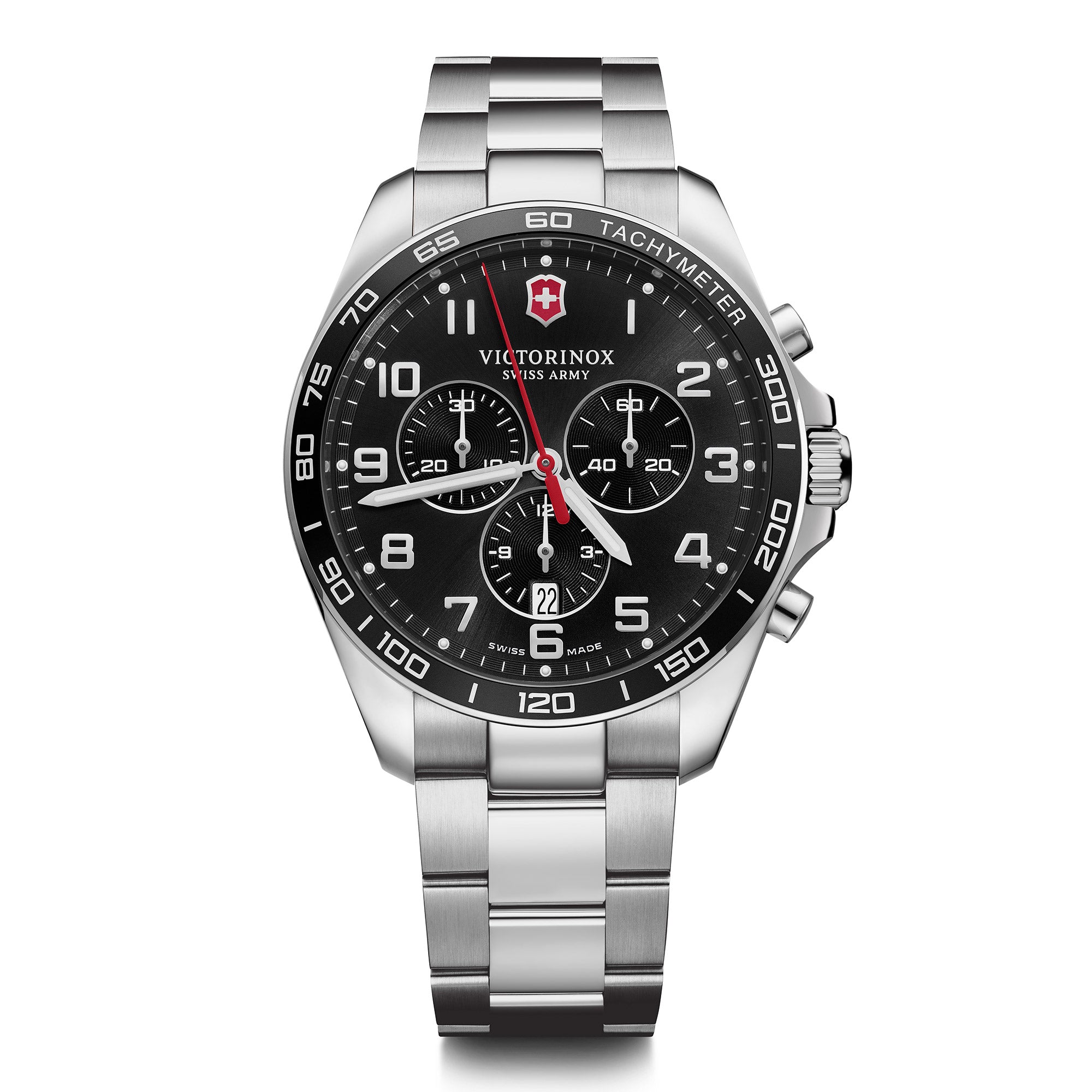 Victorinox FieldForce Classic Chronograph Watch - Black - Bracelet
