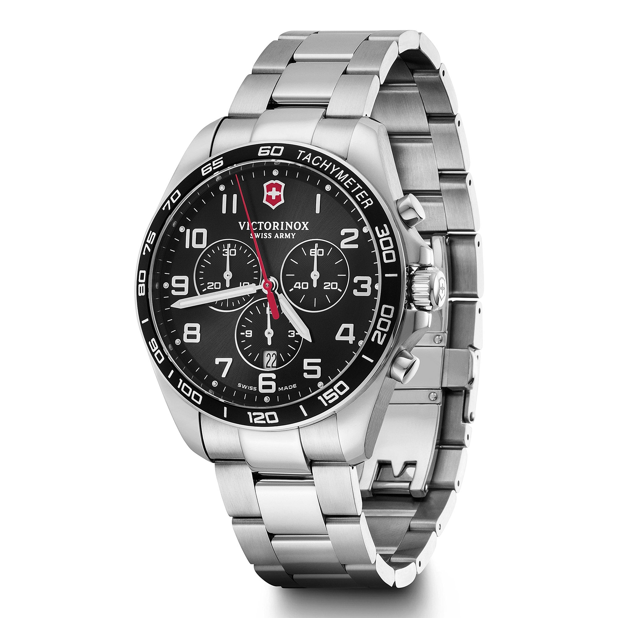 Victorinox FieldForce Classic Chronograph Watch - Black - Bracelet