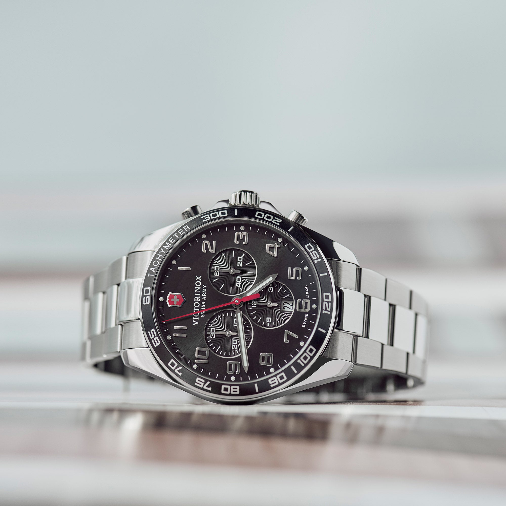 Victorinox FieldForce Classic Chronograph Watch - Black - Bracelet