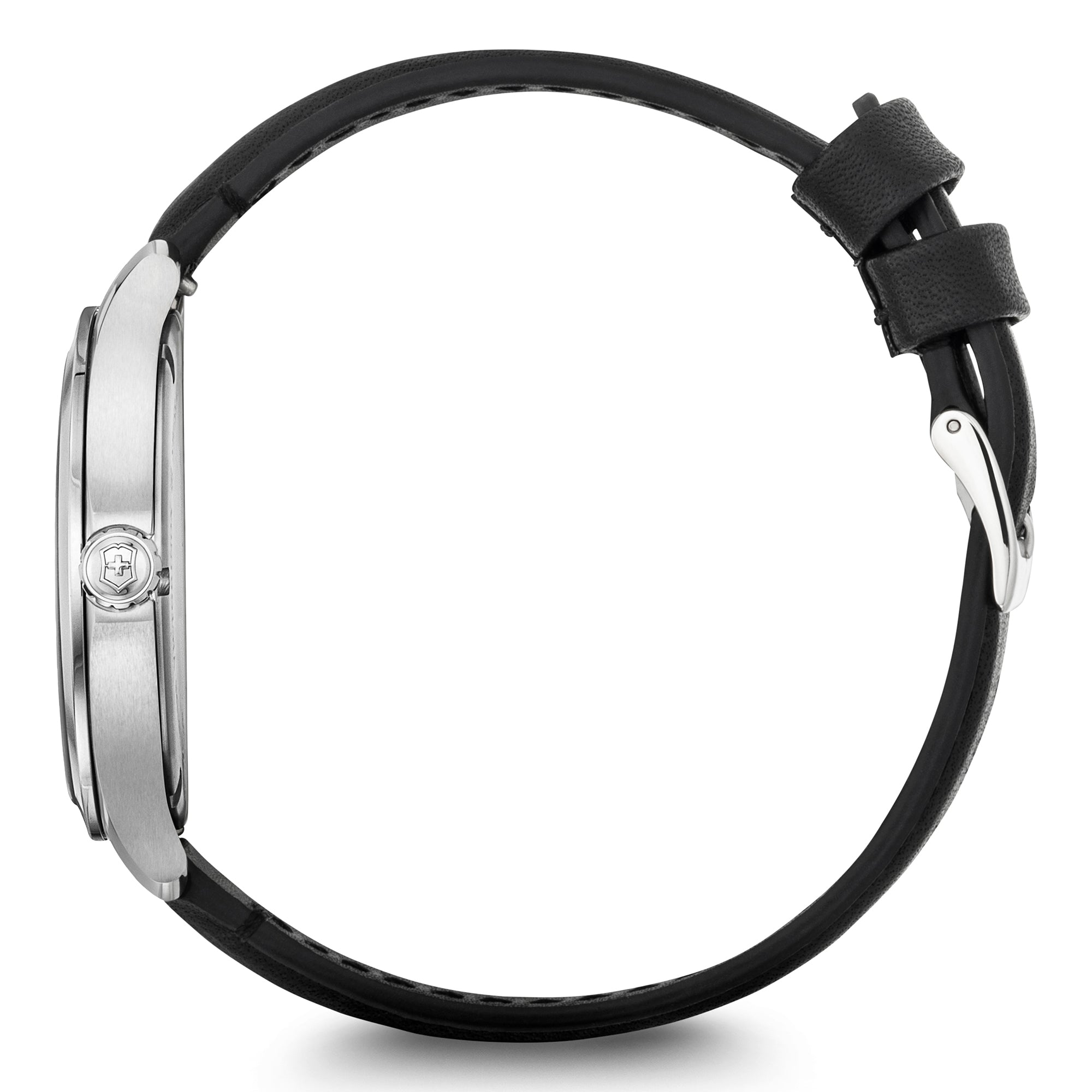 Victorinox Alliance Watch - Black - Black Leather Strap