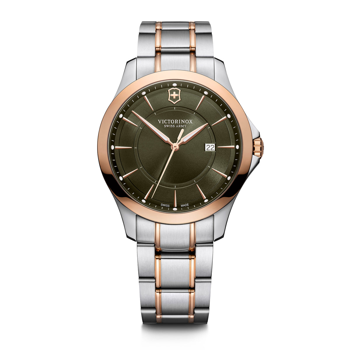Victorinox Alliance Green Dial on Two Tone Bracelet