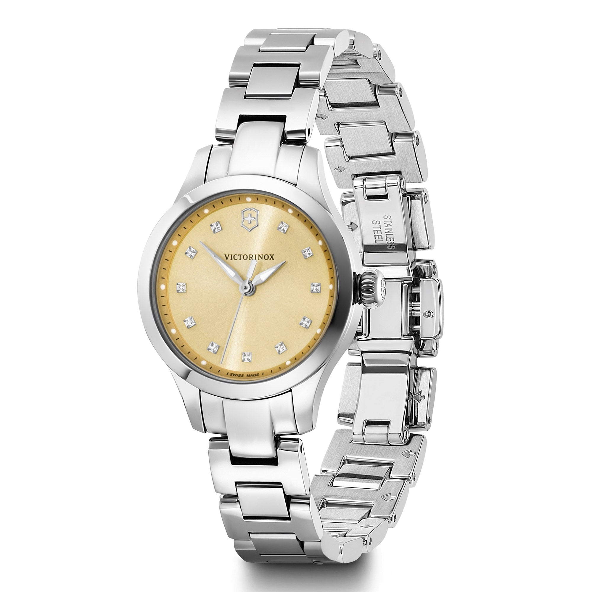 Victorinox Alliance XS Watch - Gold - Silver Bracelet