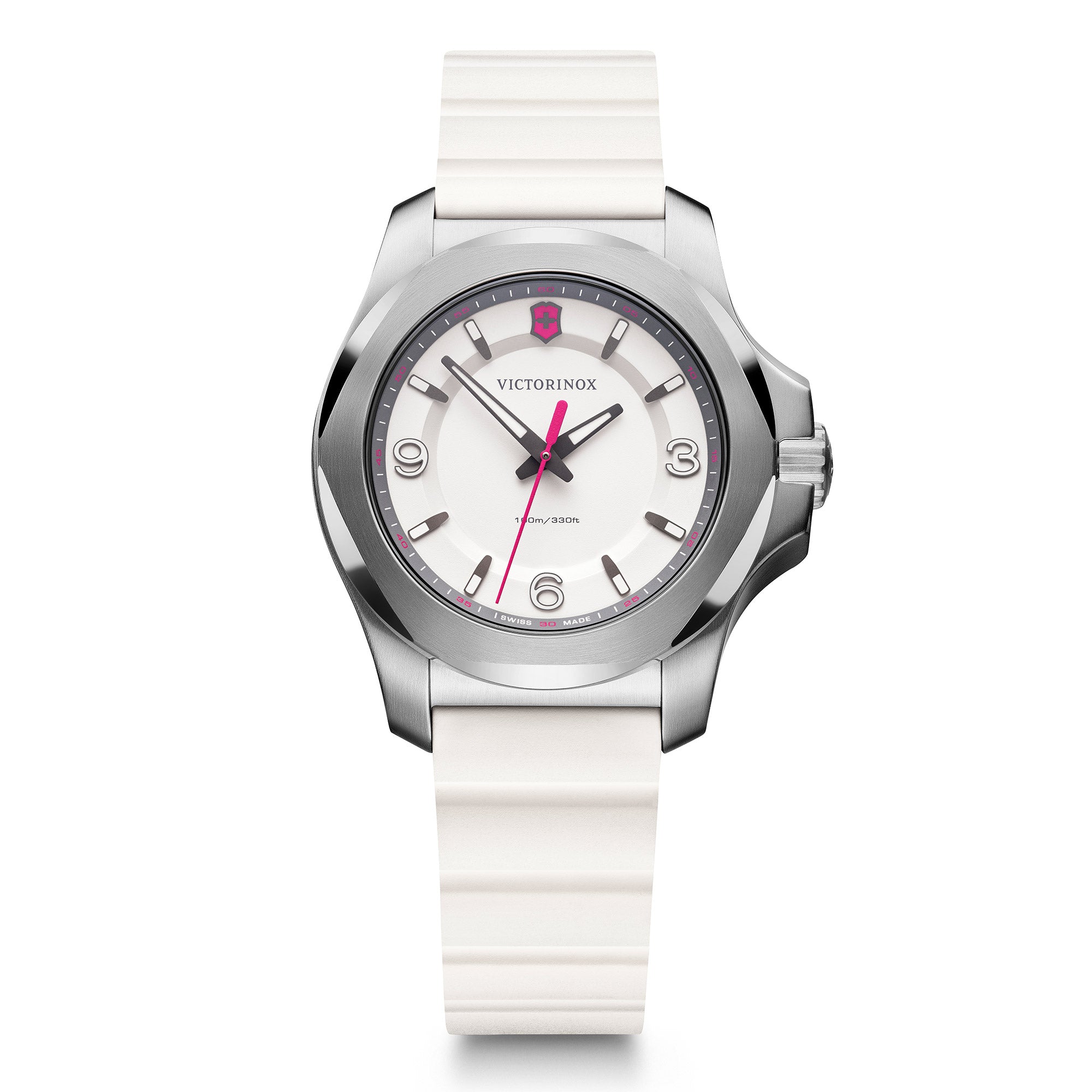 Victorinox I.N.O.X. V Watch - White - White Rubber Strap