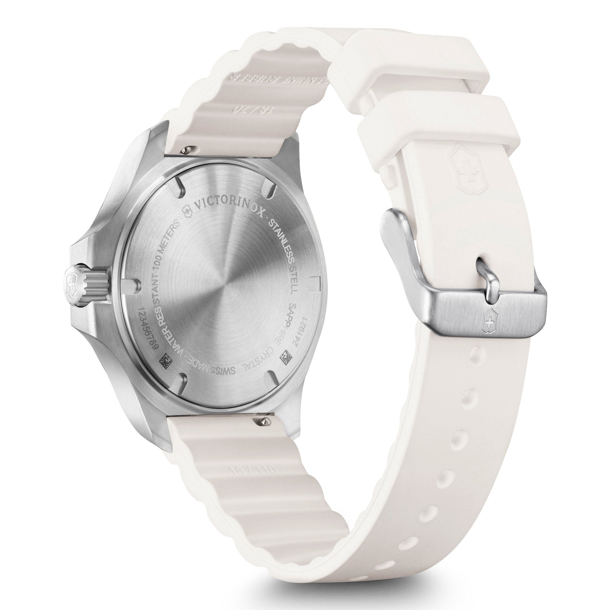 Victorinox I.N.O.X. V Watch - White - White Rubber Strap