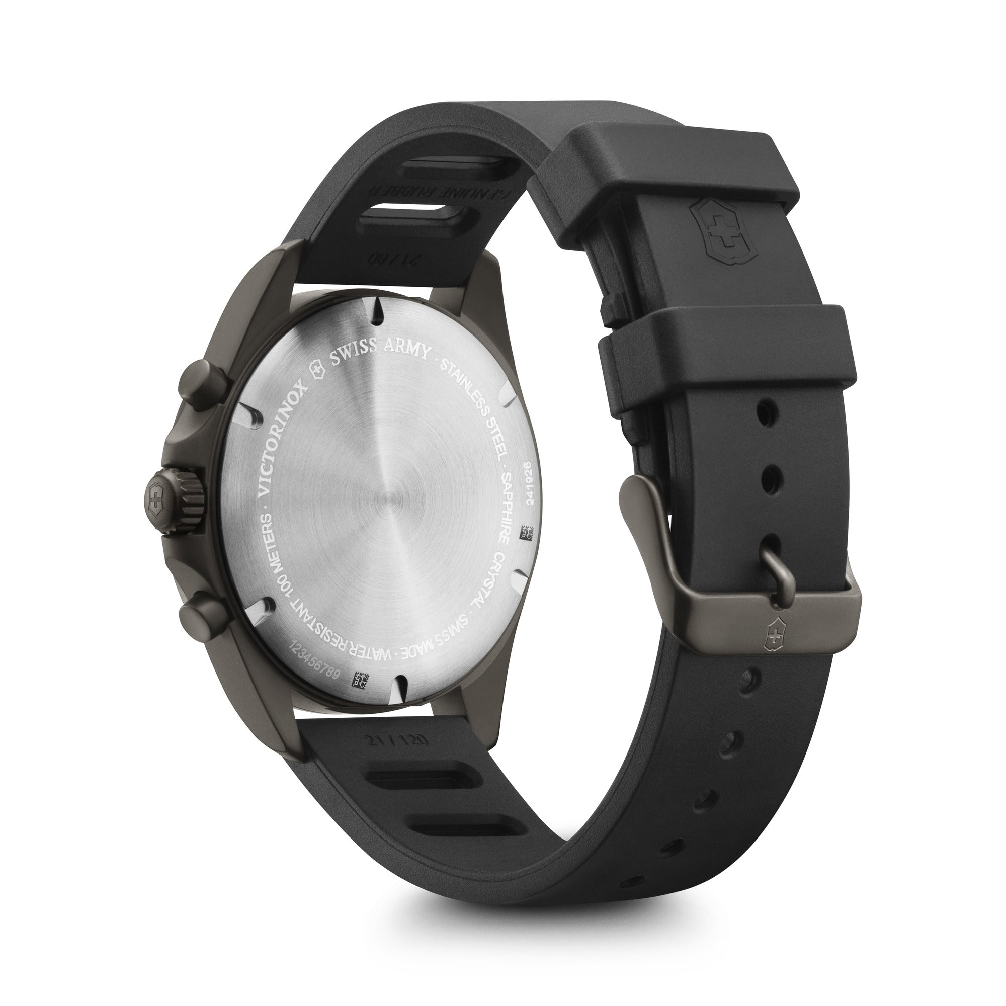 Victorinox FieldForce Sport Chronograph Watch - Black - Black Rubber Strap