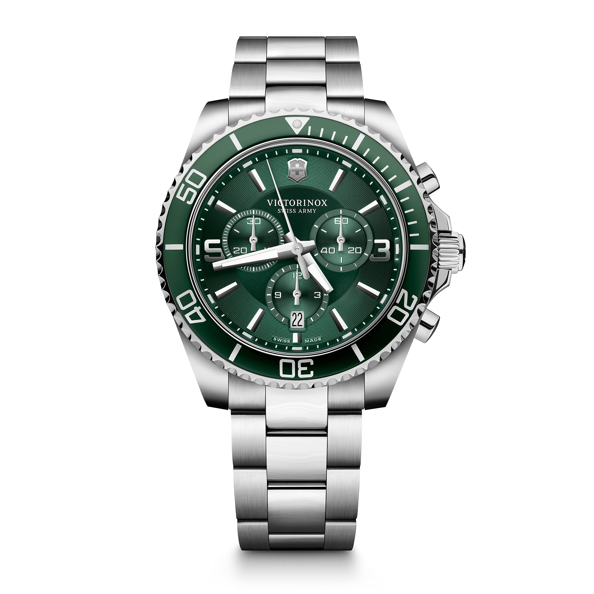 Victorinox Maverick Chronograph Watch - Green - Bracelet