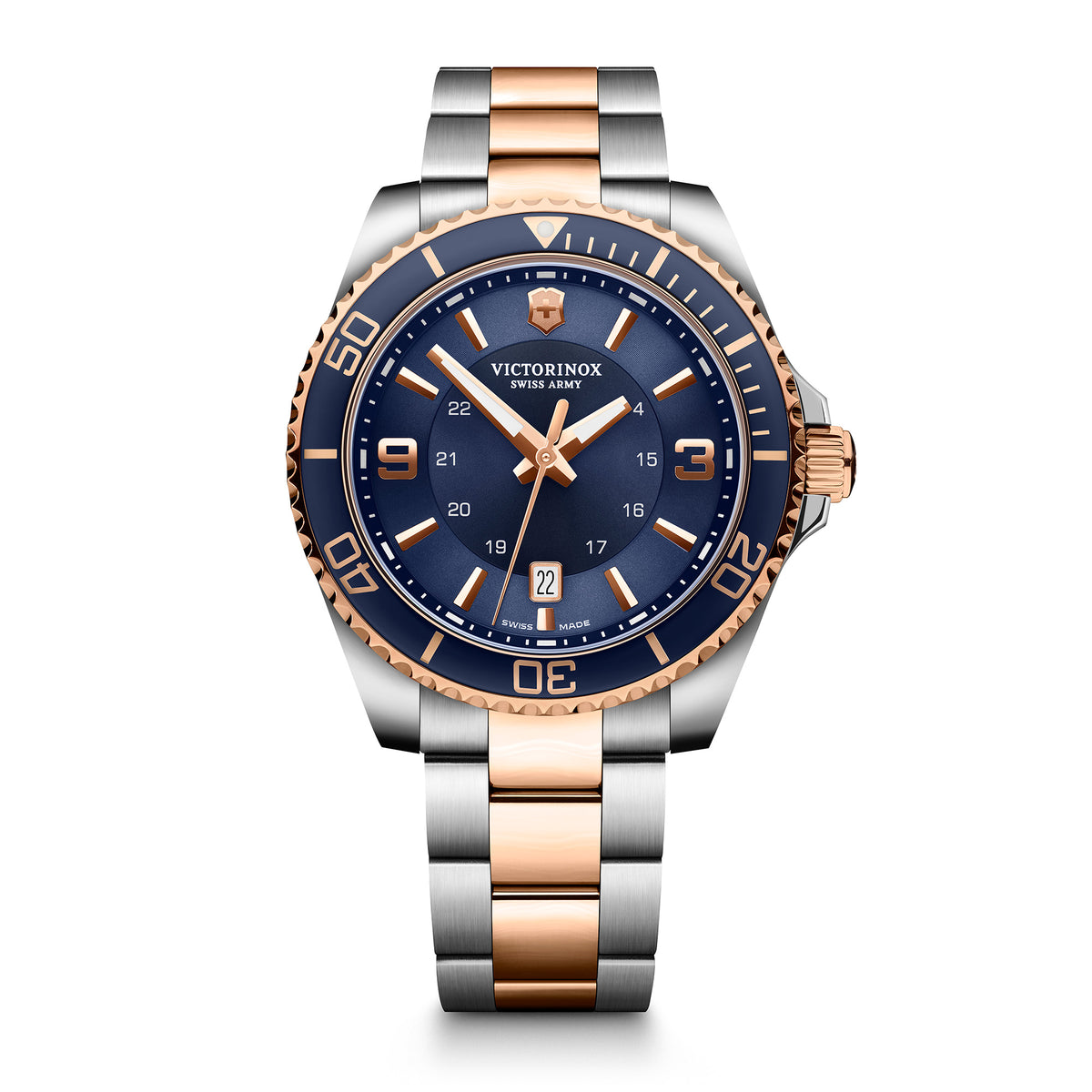 Victorinox Maverick 5N Two Tone Blue Dial on 5N Two Tone Bracelet