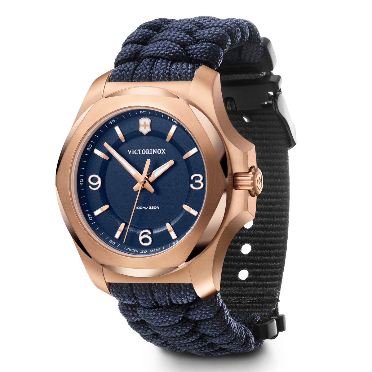 Victorinox I.N.O.X. V Blue Dial on Blue Paracord Strap