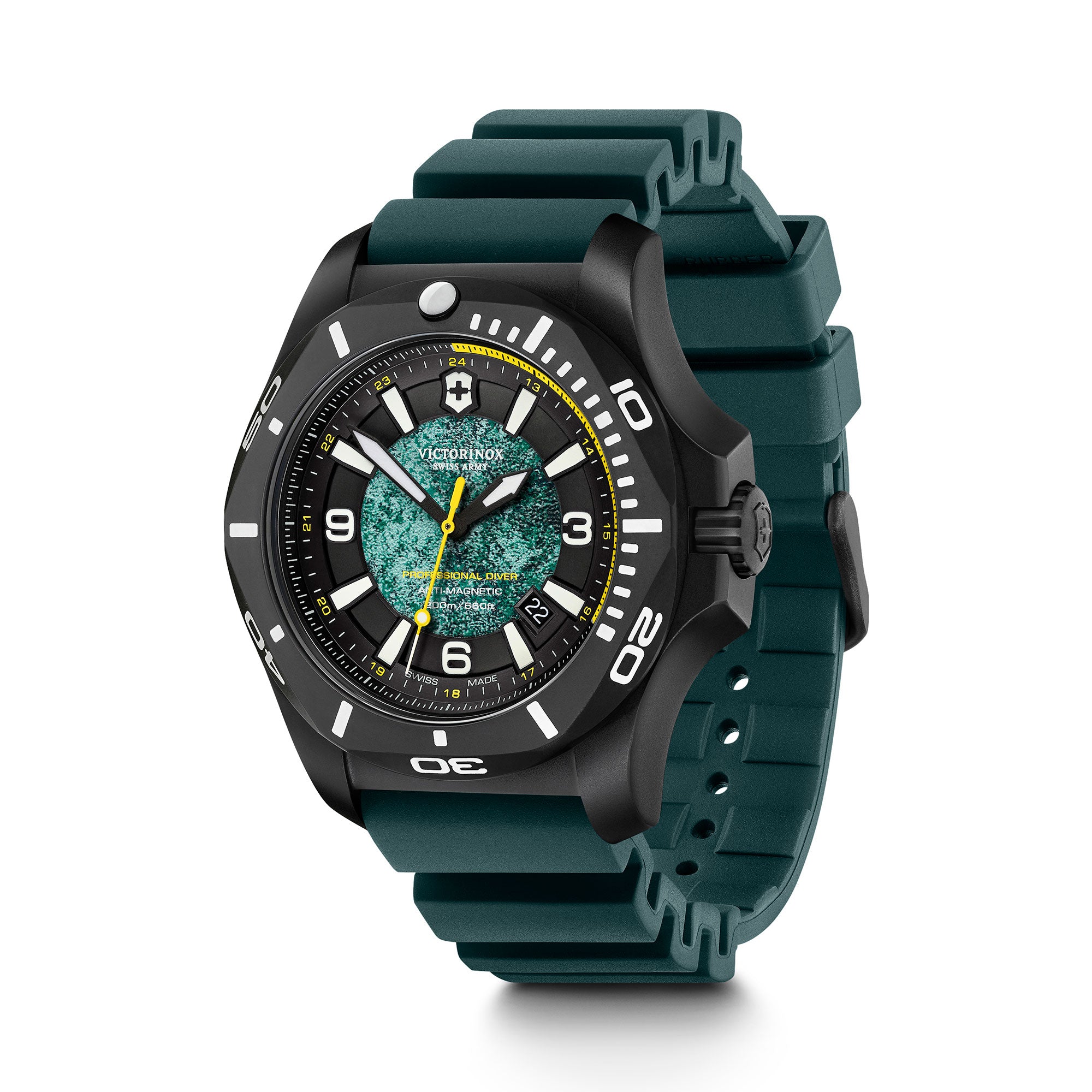 Victorinox I.N.O.X. Professional Diver Ti LE Watch - Black - Green Rubber Strap