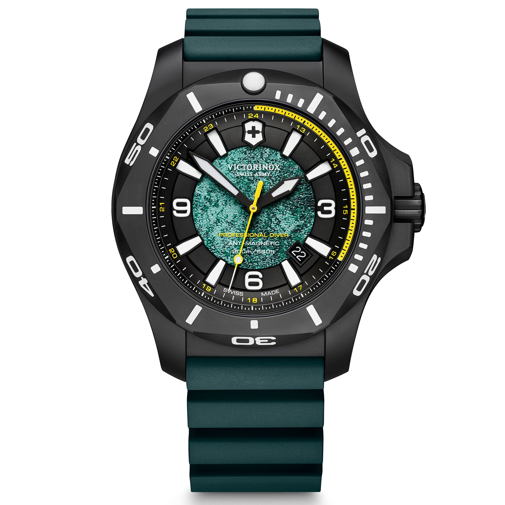 Victorinox I.N.O.X. Professional Diver Ti LE Watch - Black - Green Rubber Strap