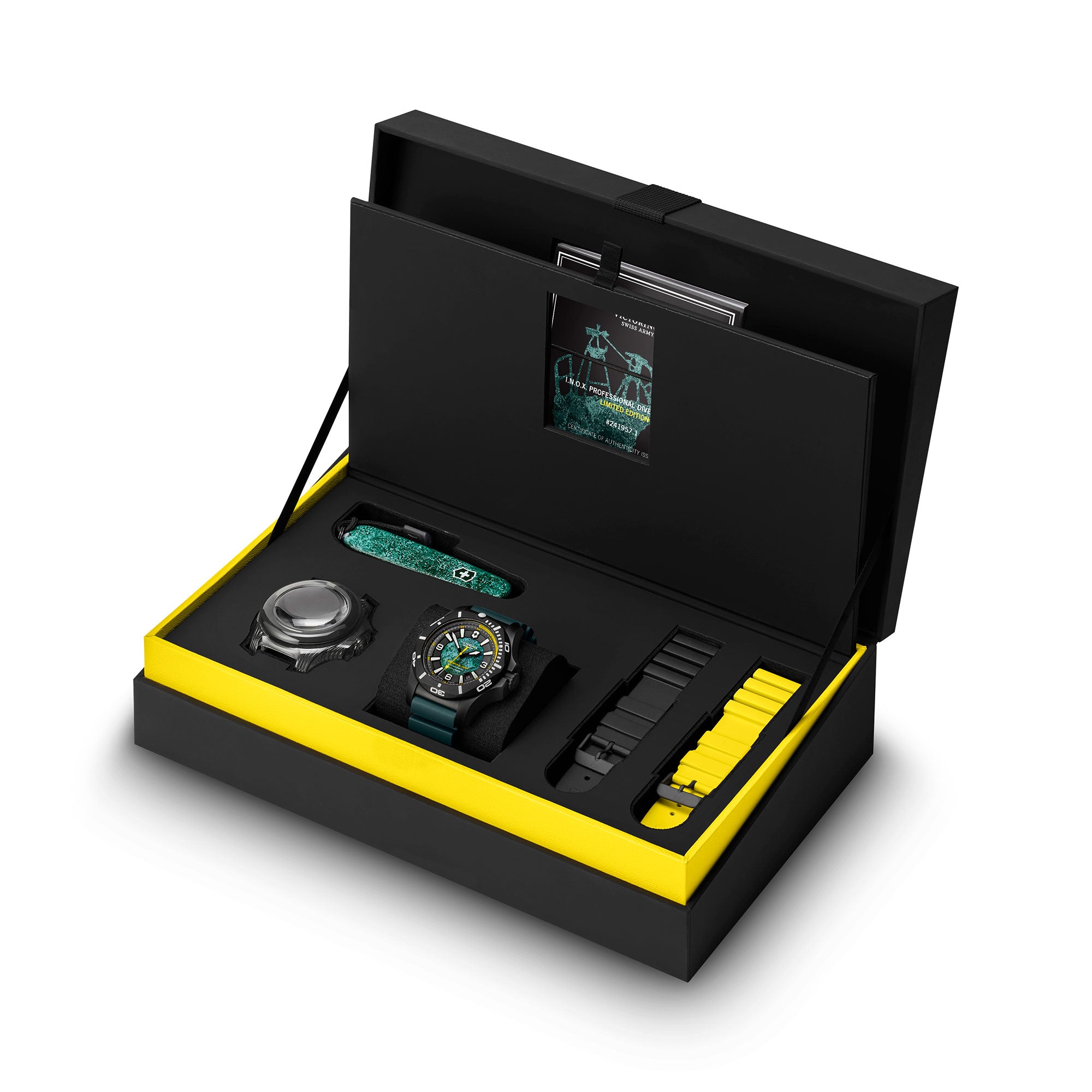 Victorinox I.N.O.X. Professional Diver Ti LE Watch - Black - Green Rubber Strap