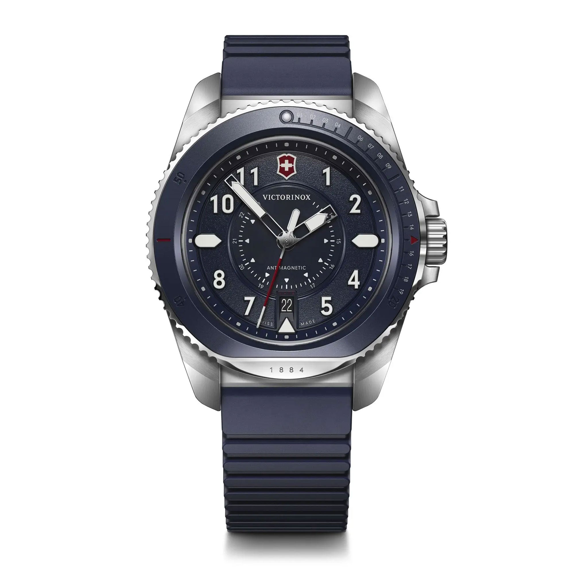 Victorinox Journey 1884 Watch - Blue - Blue Rubber Strap