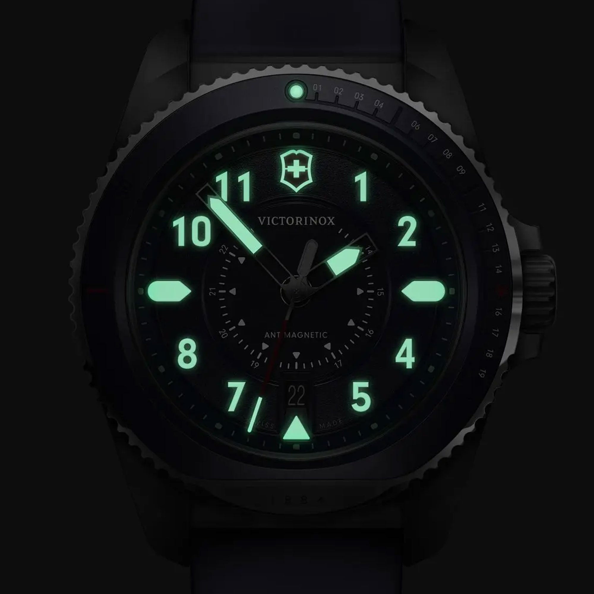 Victorinox Journey 1884 Watch - Blue - Blue Rubber Strap