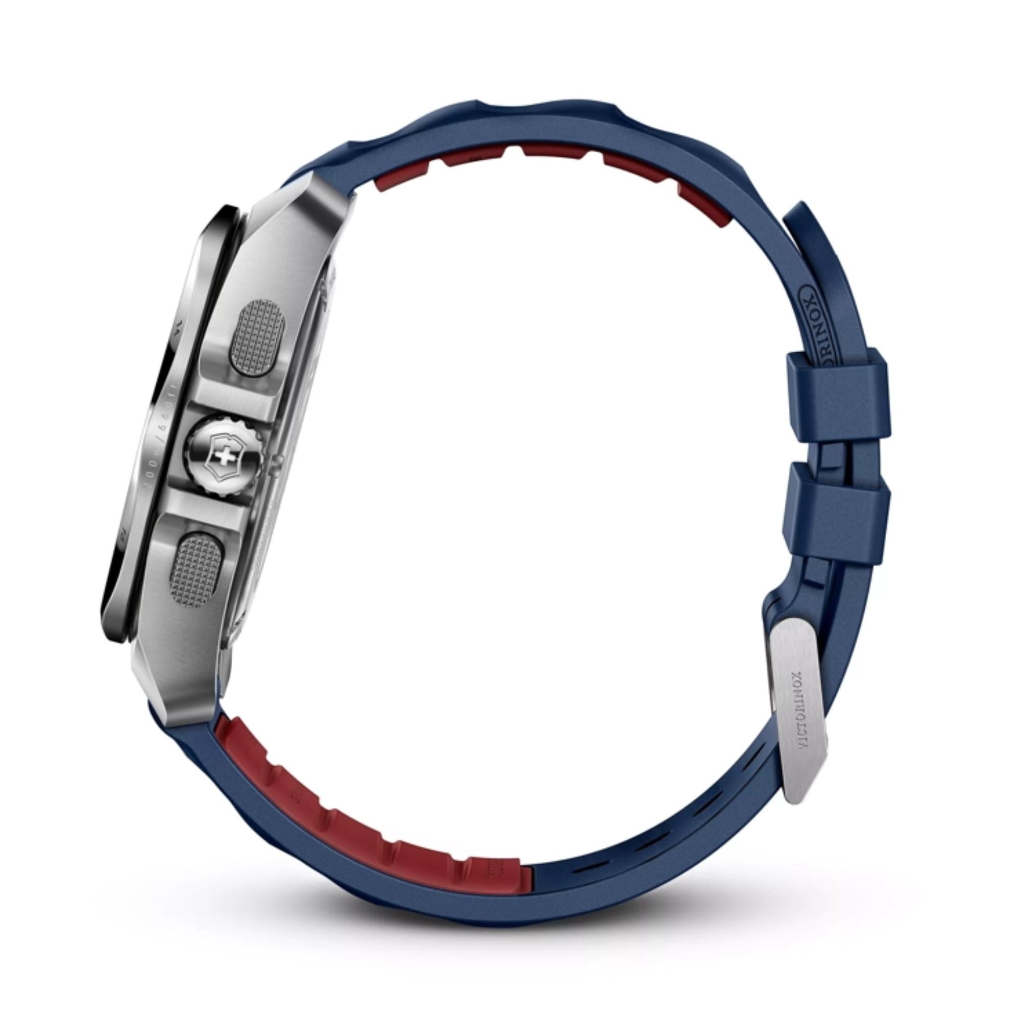 Victorinox I.N.O.X  Chrono Watch - S/s Case - Blue - Rubber Strap