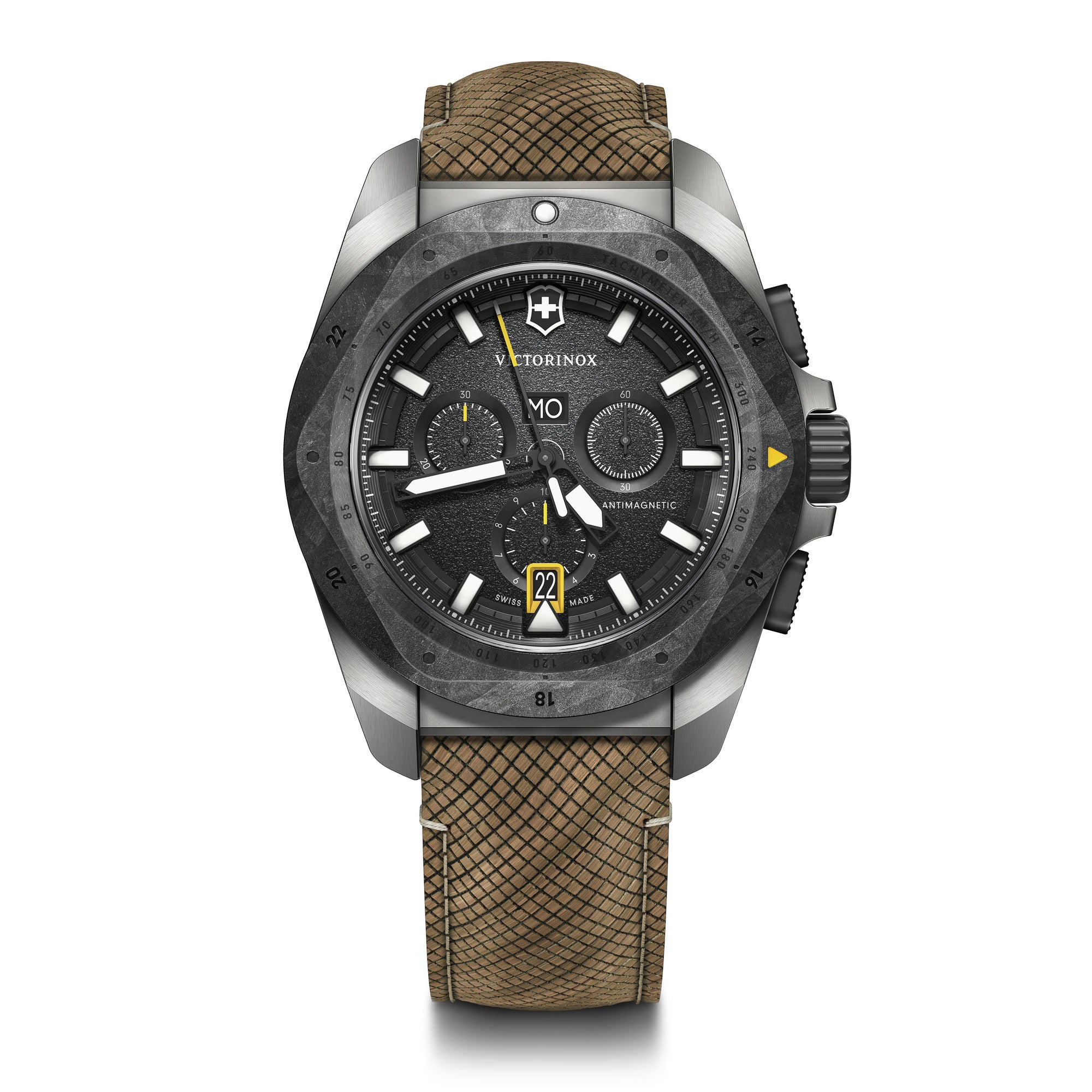 Victorinox I.N.O.X  Chrono Watch - Titanium Case - Brown Structured Strap & Rubber Strap