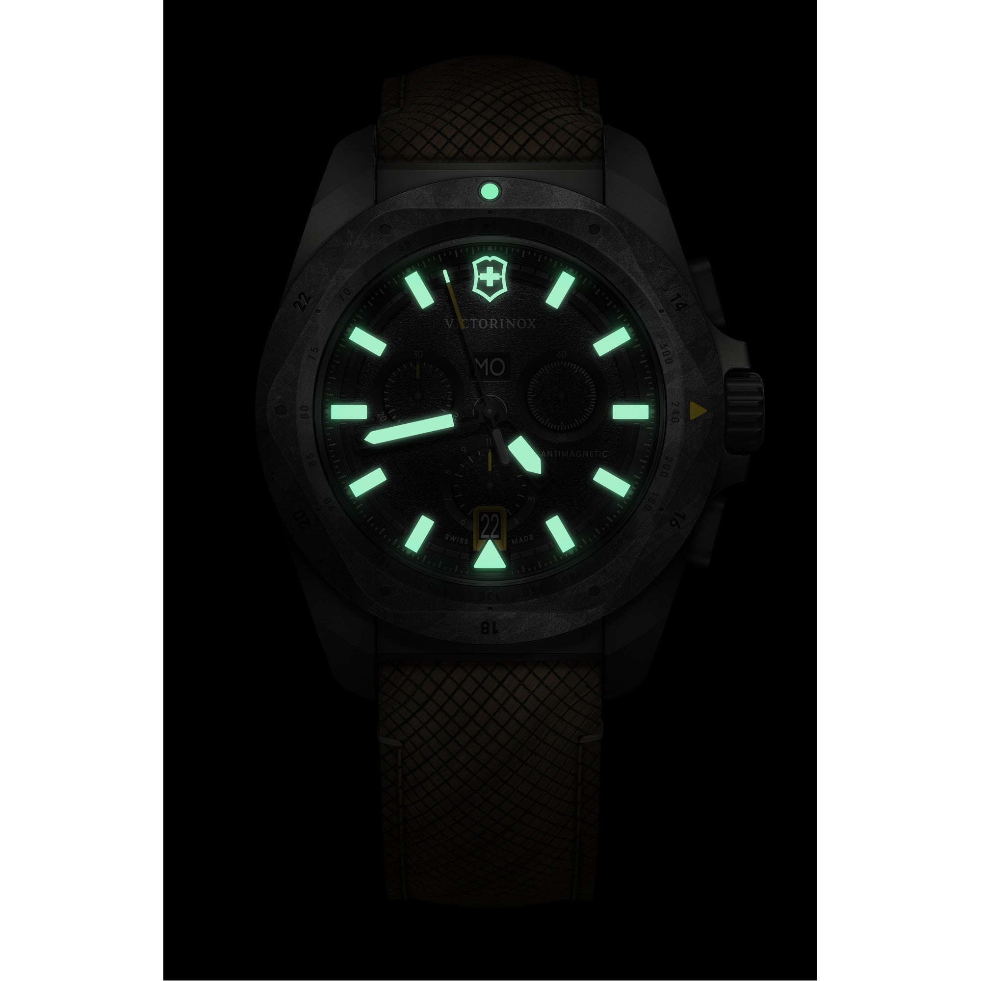 Victorinox I.N.O.X  Chrono Watch - Titanium Case - Brown Structured Strap & Rubber Strap